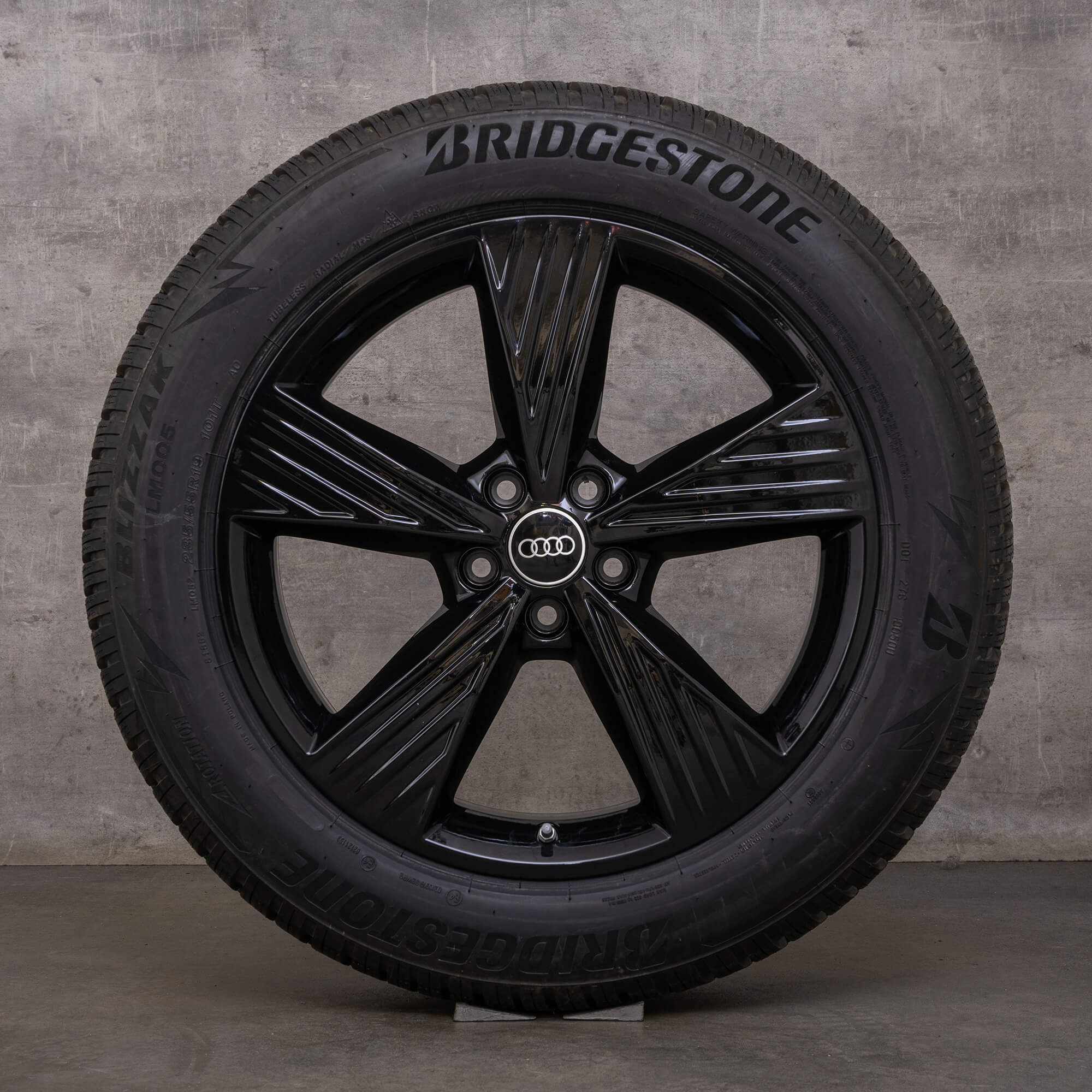 Originale Audi Q4 e-tron vinterhjul 19 tommer fælge Sportback 89A601025B sort højglans