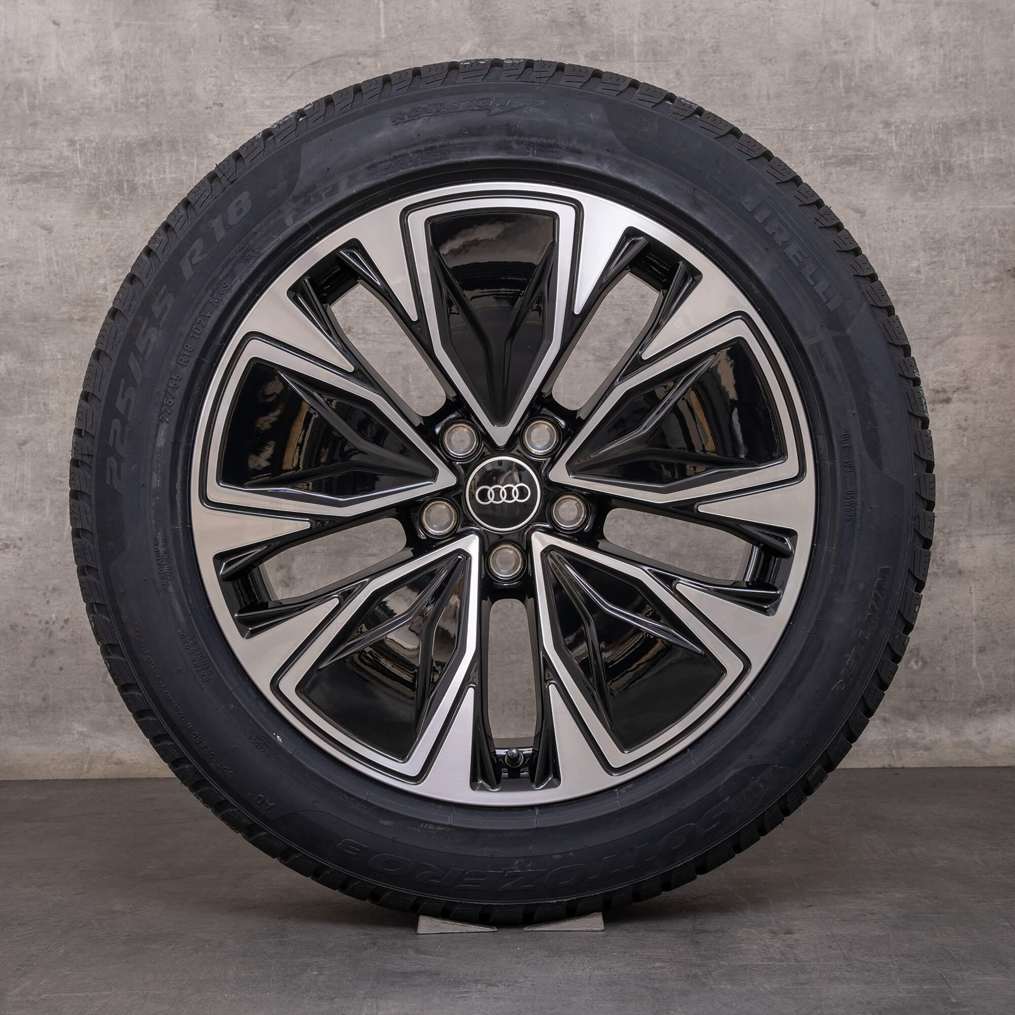 OEM Audi A6 winter wheels 18 inch 4P C9 rims 4P0601025C black high