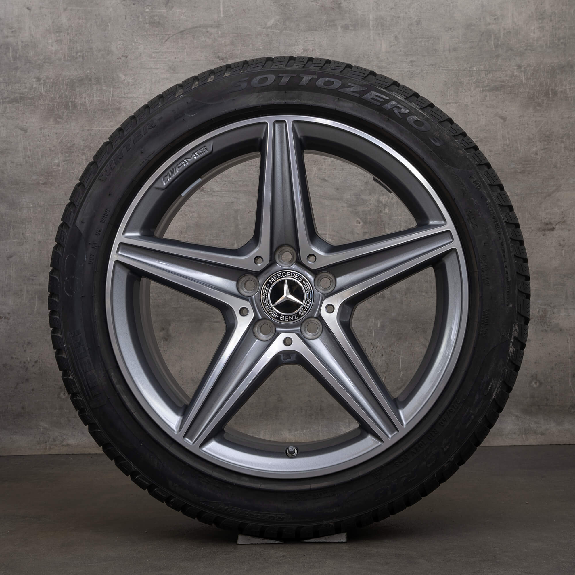 Llantas originales AMG Mercedes Benz Clase E de invierno 18 pulgadas W213 S213 A238 C238 llantas A2134011800 A2134011900 gris himalaya brillante torneado