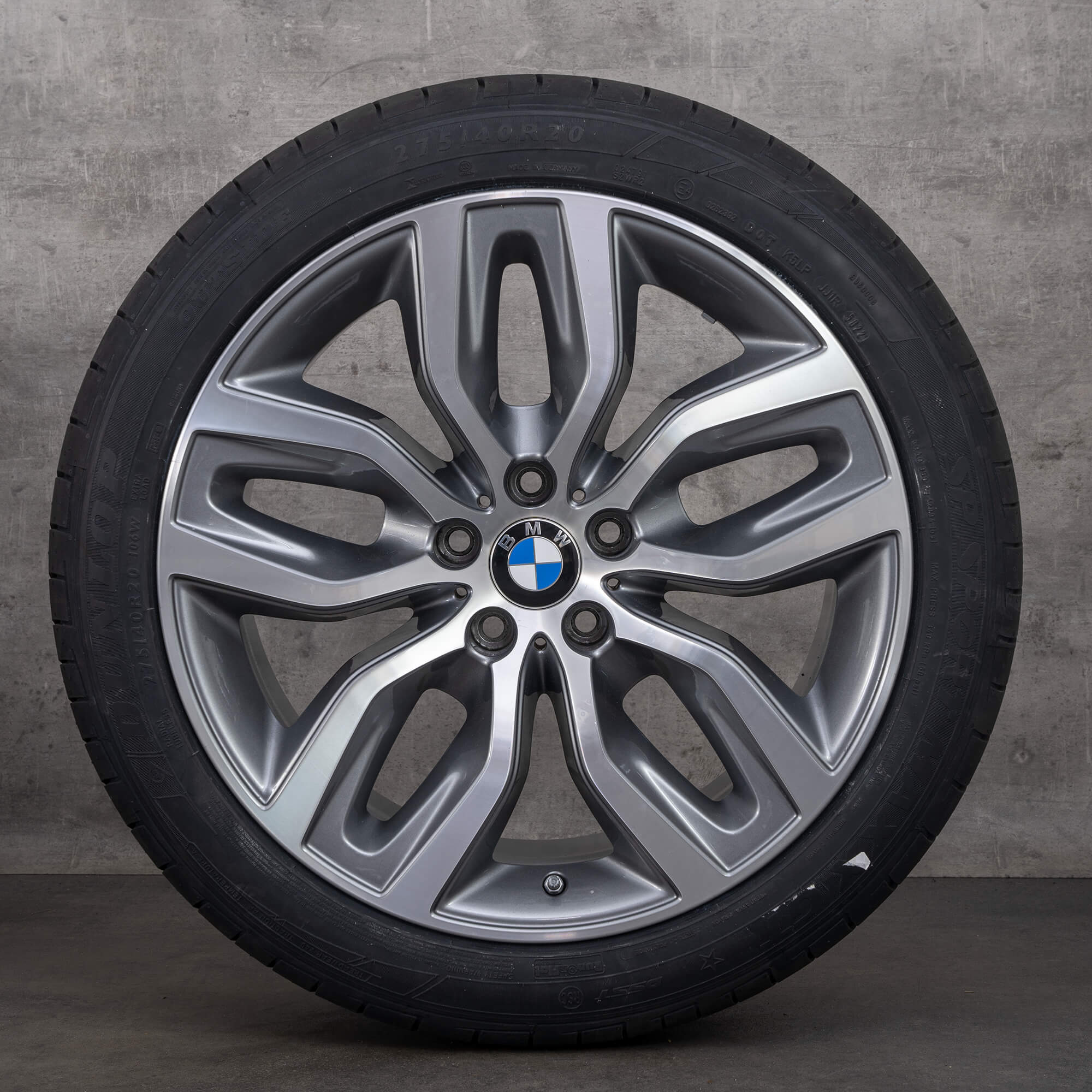BMW X5 E70 F15 X6 F16 jante cauciucuri vara roti 20 inch 6788027 6788028