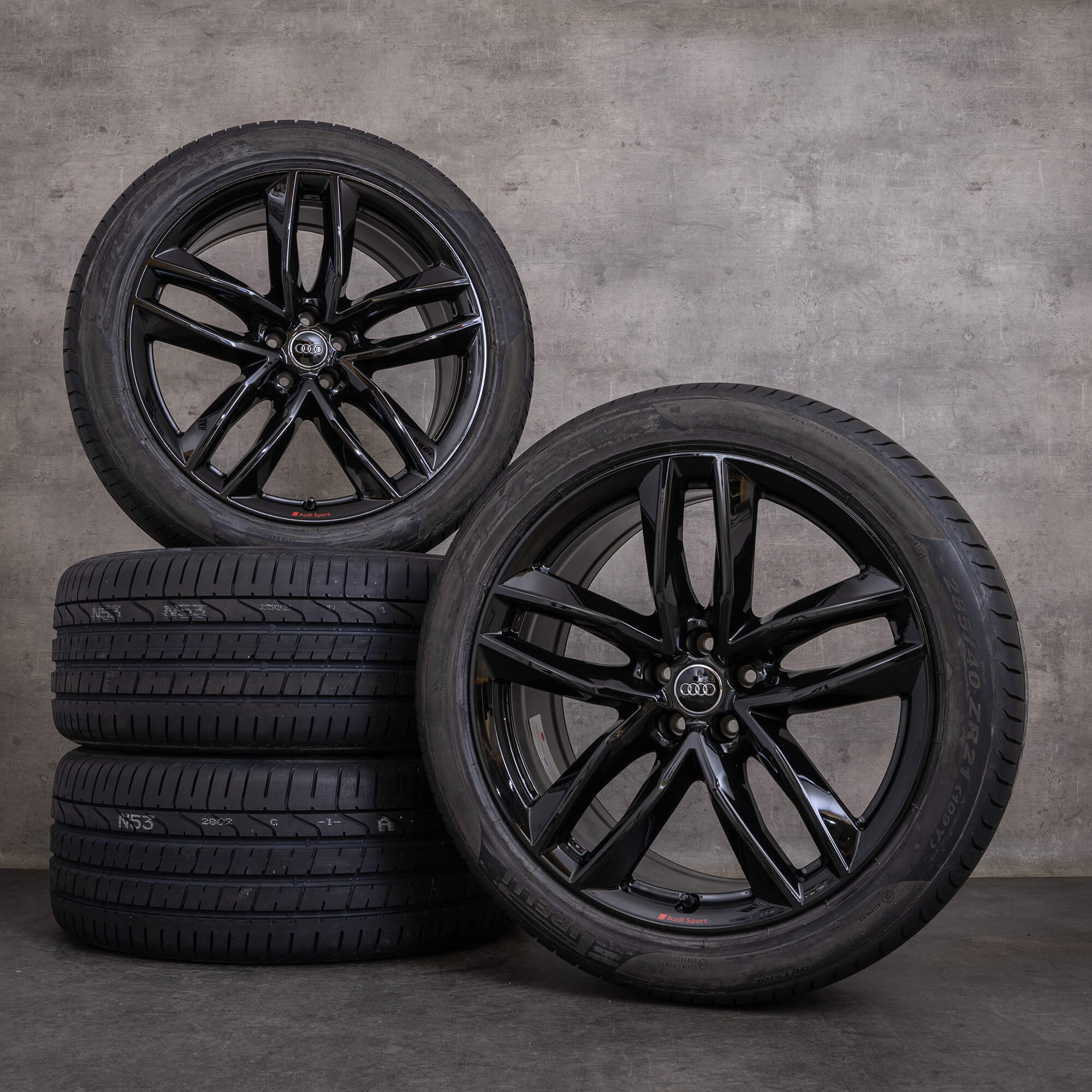 OEM Audi Q7 SQ7 rims 21 inch 4M summer wheels 4M0601025S black glossy