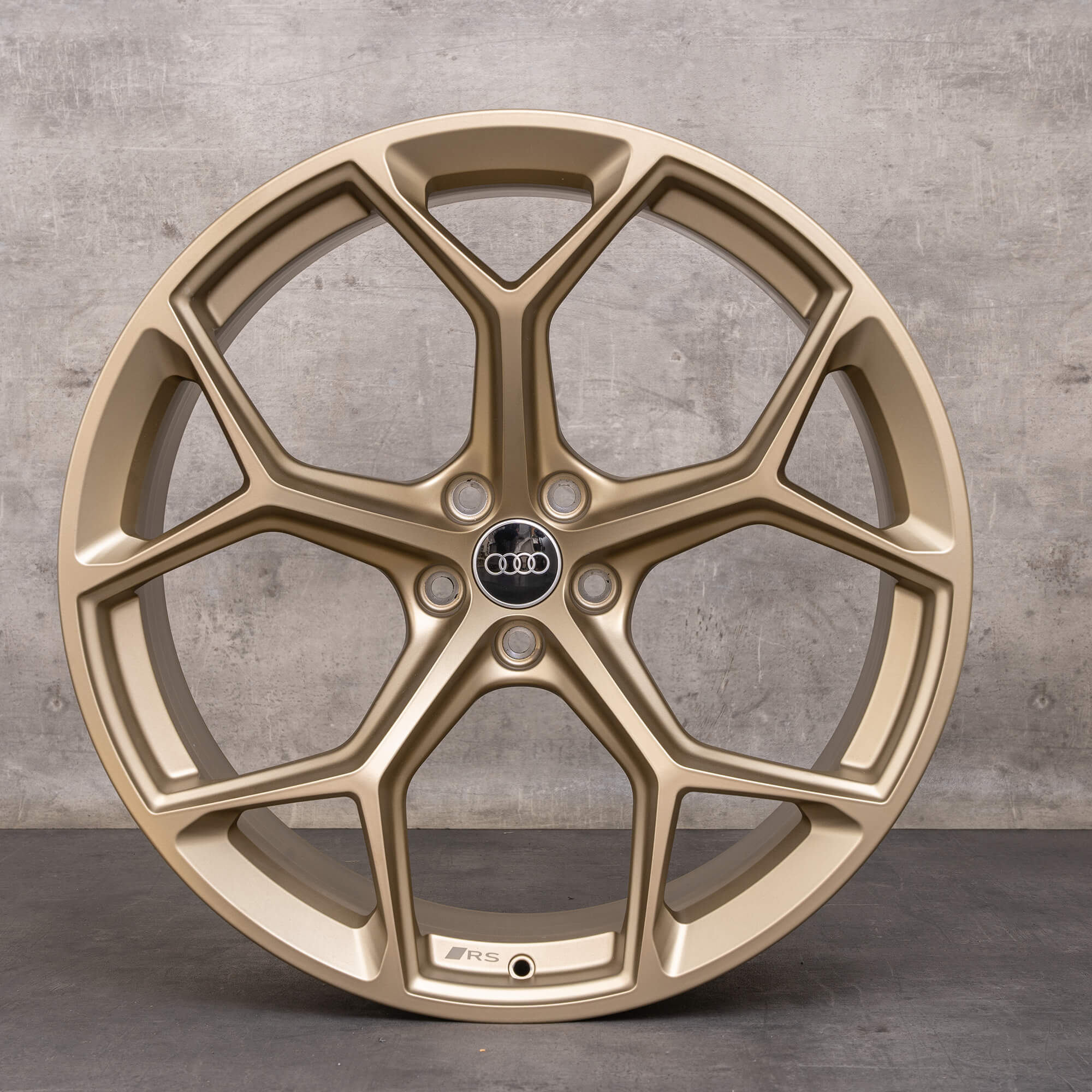 Originele Audi RS6 RS7 wielen 22 inch 4K C8 4K0601025BM Performance honingraat design neodymium goud