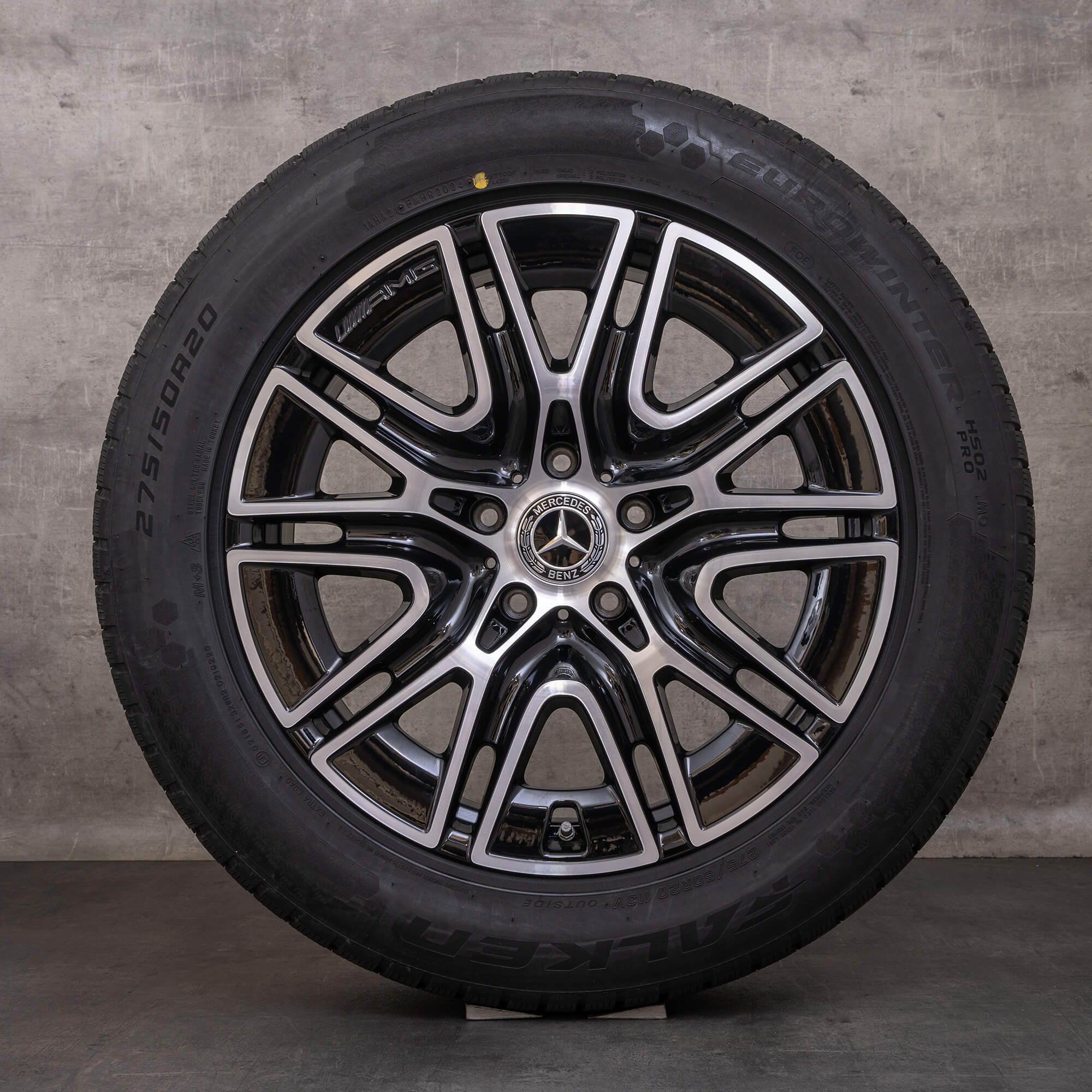 Original Mercedes Benz G-Klasse Winterräder 20 Zoll W465 Felgen A4654012300 schwarz glanzgedreht