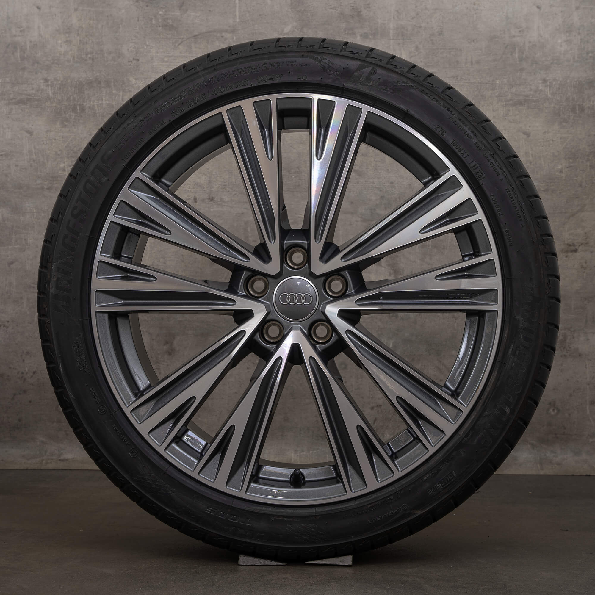 Original Audi A6 S6 Jantes 20 pouces 4K C8 F2 Roues d'été 4K0601025J anthracite brillant
