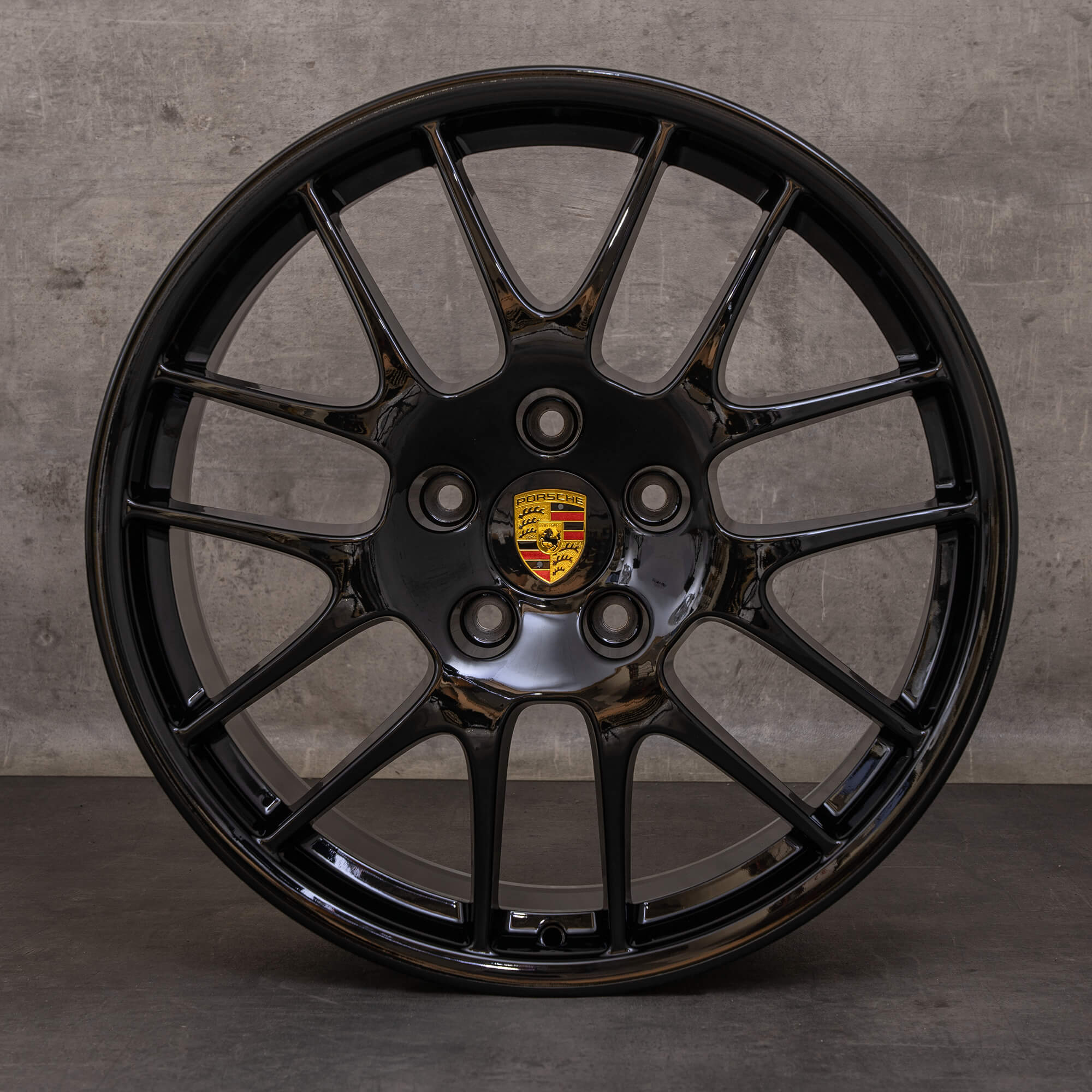 Alkuperäiset Porsche Panamera 970 talvirenkaat 20 tuuman vanteet 97036217808 97036219007 RS Spyder musta kiiltävästi