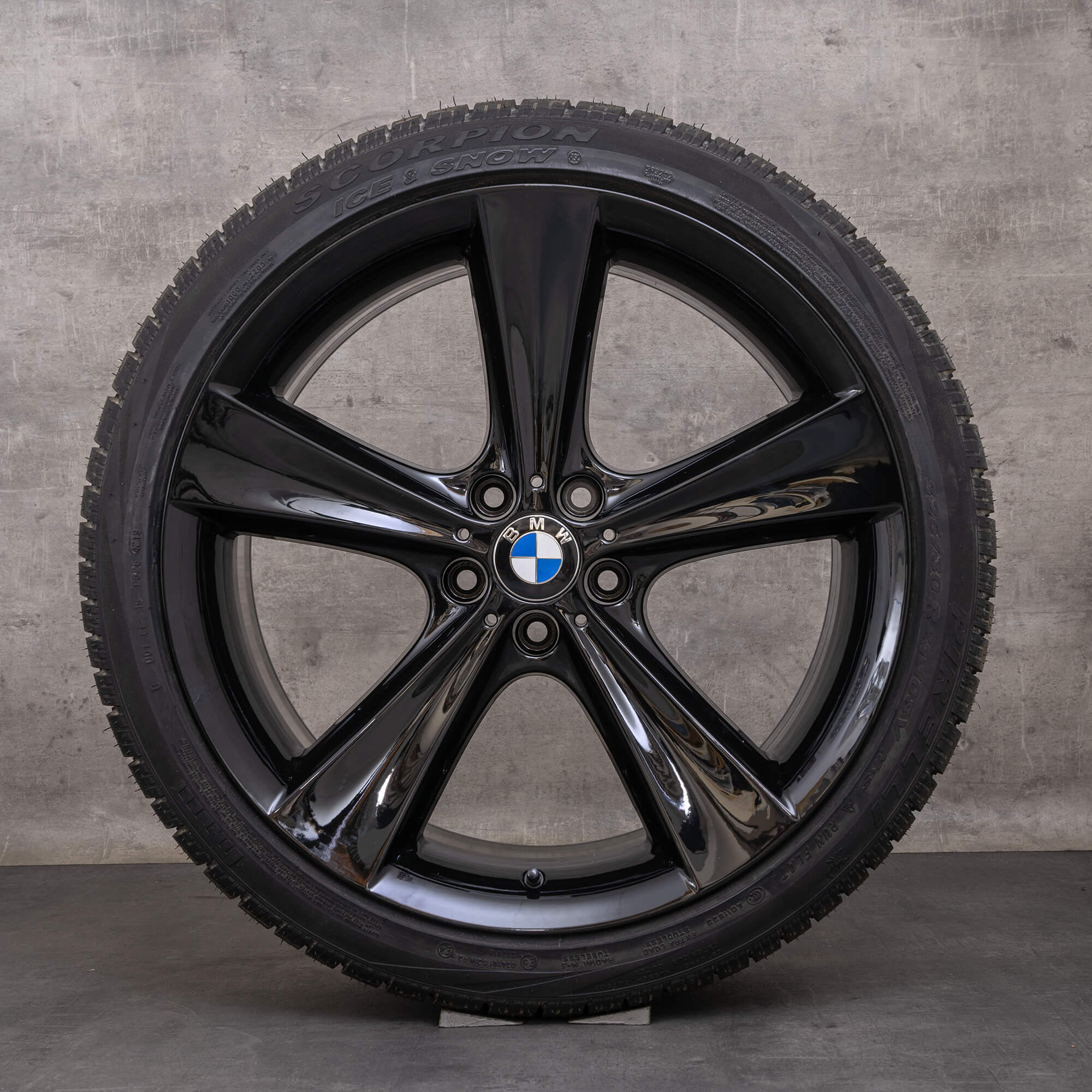 Original BMW X5 X6 Winterräder 21 Zoll E70 F15 F16 Felgen Styling 128 6771425 6771426 schwarz glanz