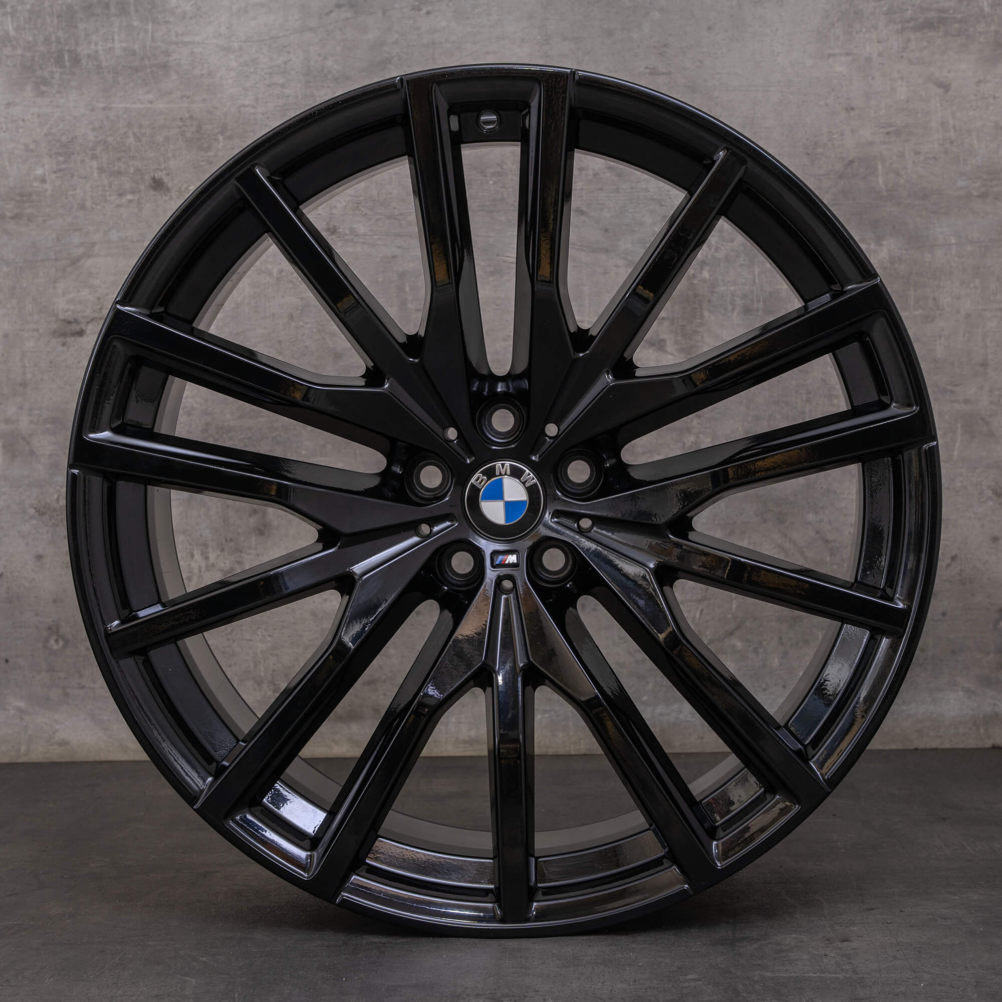 Original BMW X5 X6 22 Zoll G05 G06 Felgen 8090013 8090014 Styling 742 M jet black glanzgedreht NEU