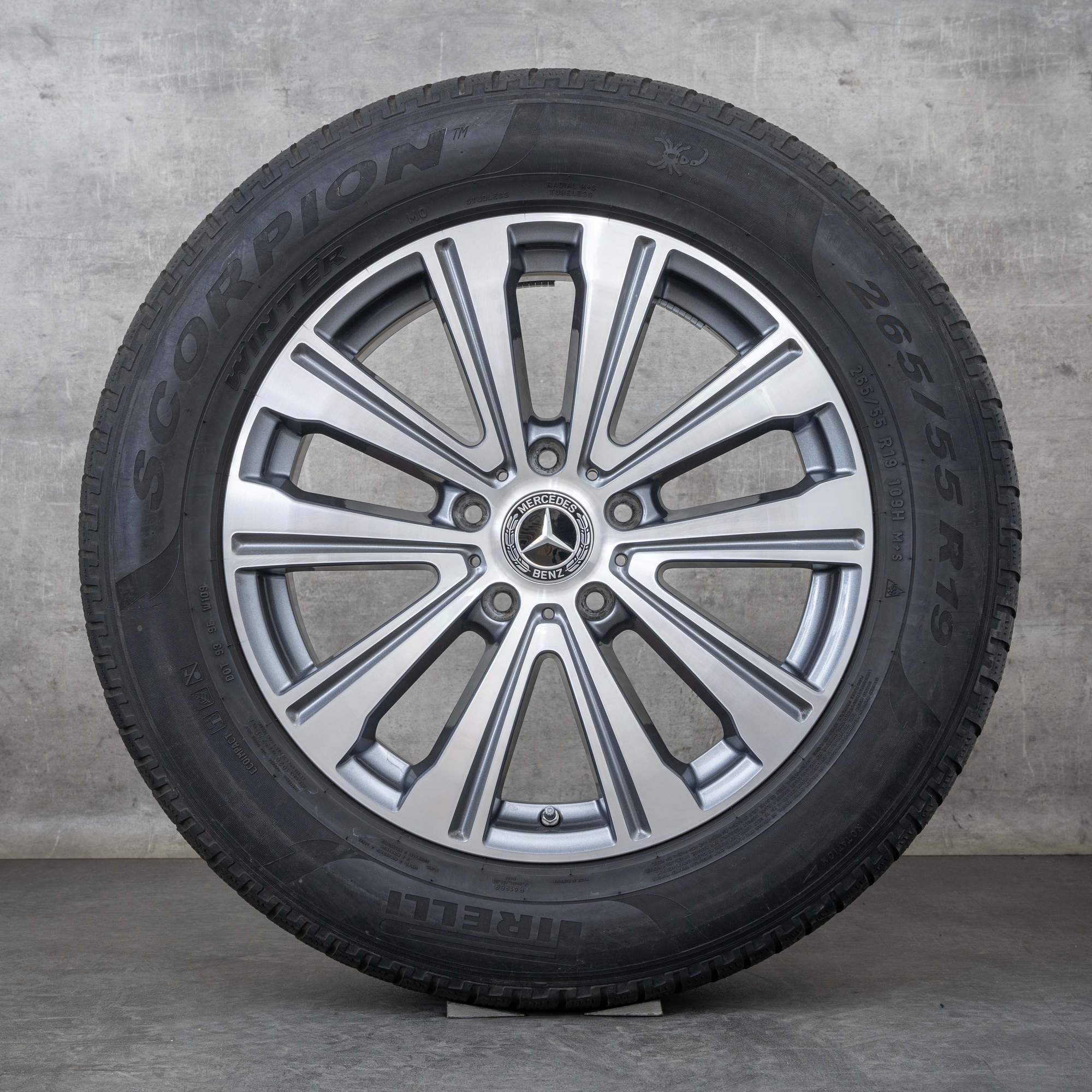 Alkuperäiset Mercedes Benz G-sarjan talvirenkaat 19 tuuman W463 G500 G350 d vanteet A4634011100 himalajanharmaa kiillotettu