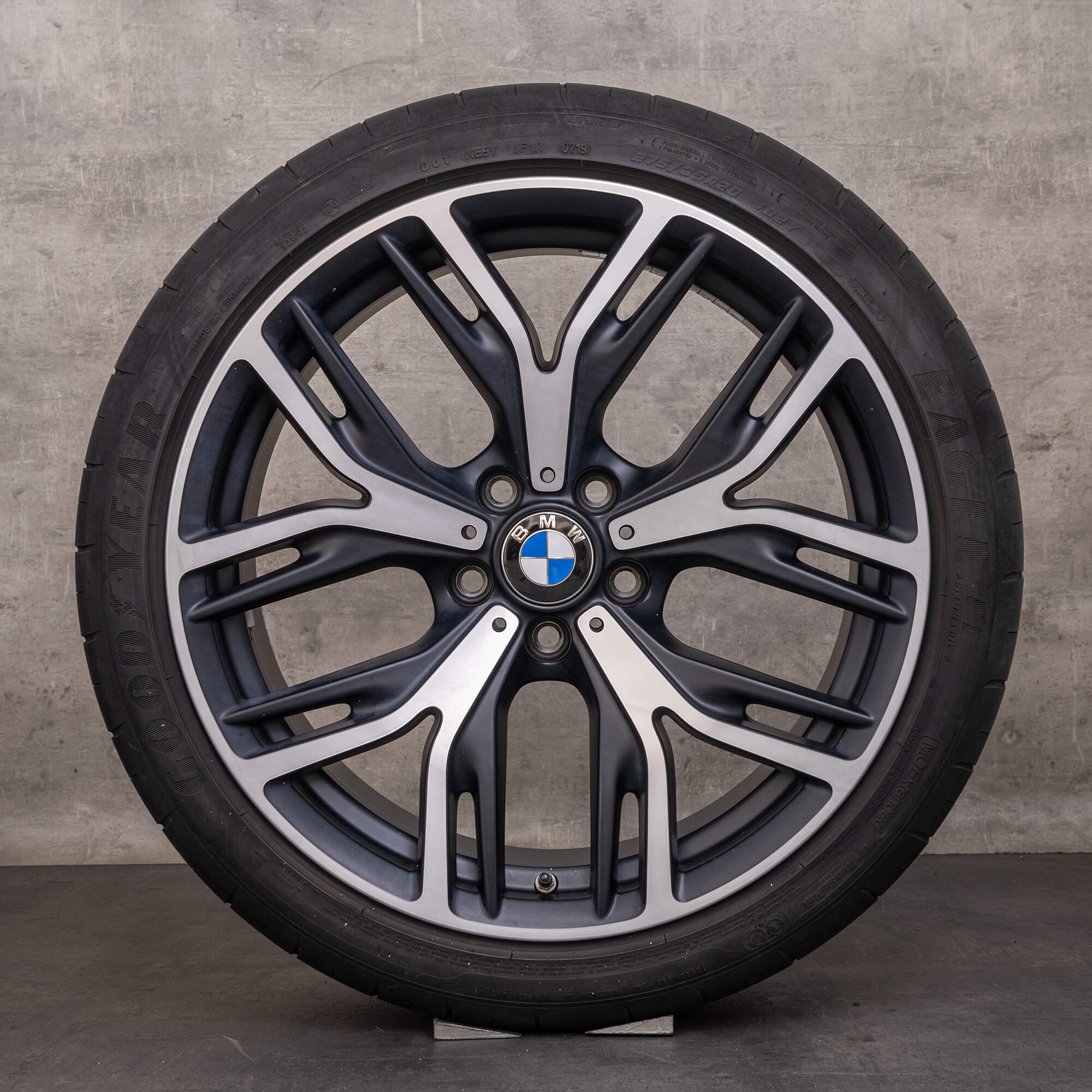 Original BMW X3 X4 Felgen 20 Zoll F25 F26 Sommerräder Styling 542 6864262 6864263 schwarz matt glanzgedreht