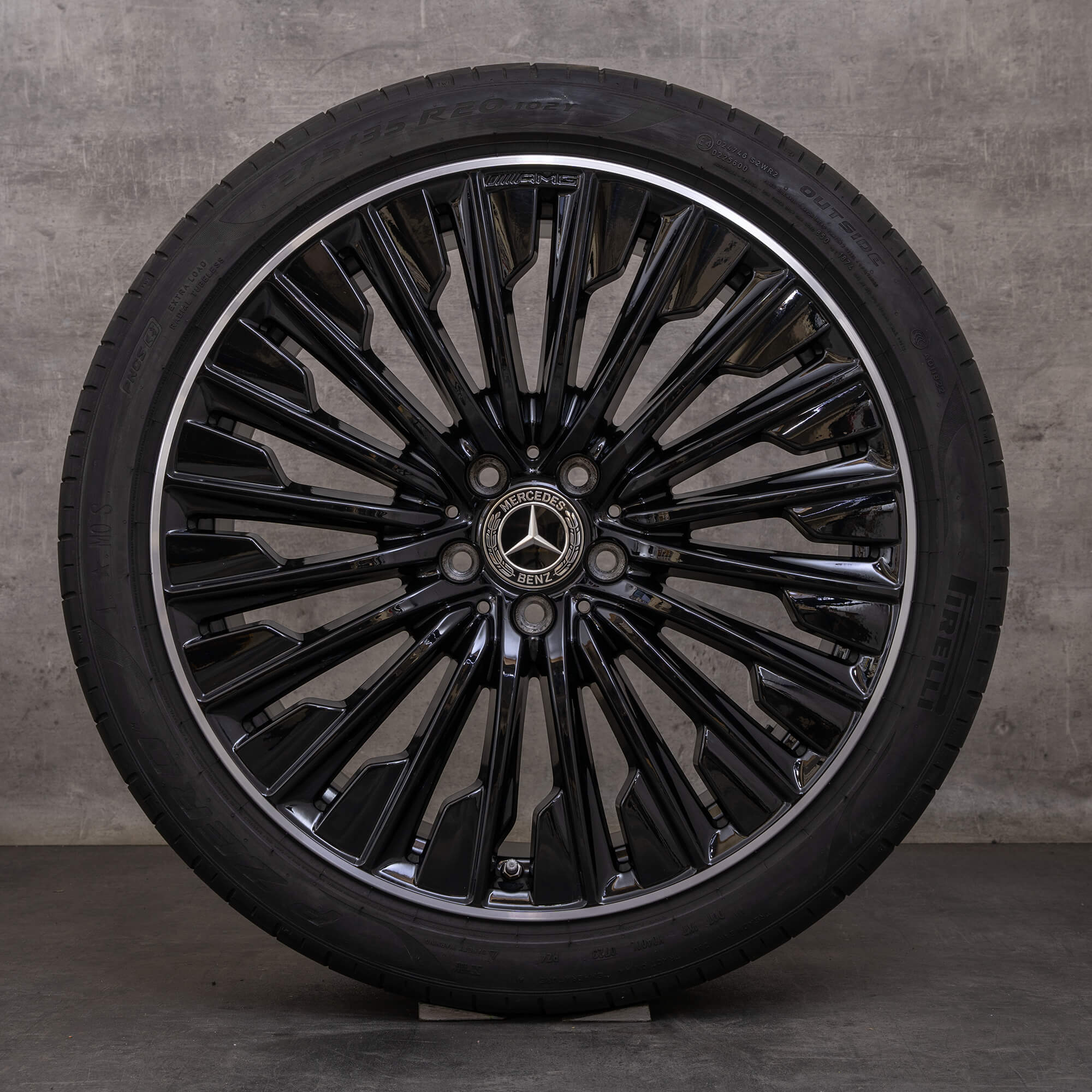 Original Mercedes Benz E-Klasse AMG Felgen 20 Zoll W214 S214 Sommerräder A2144010500 A2144010600 schwarz matt