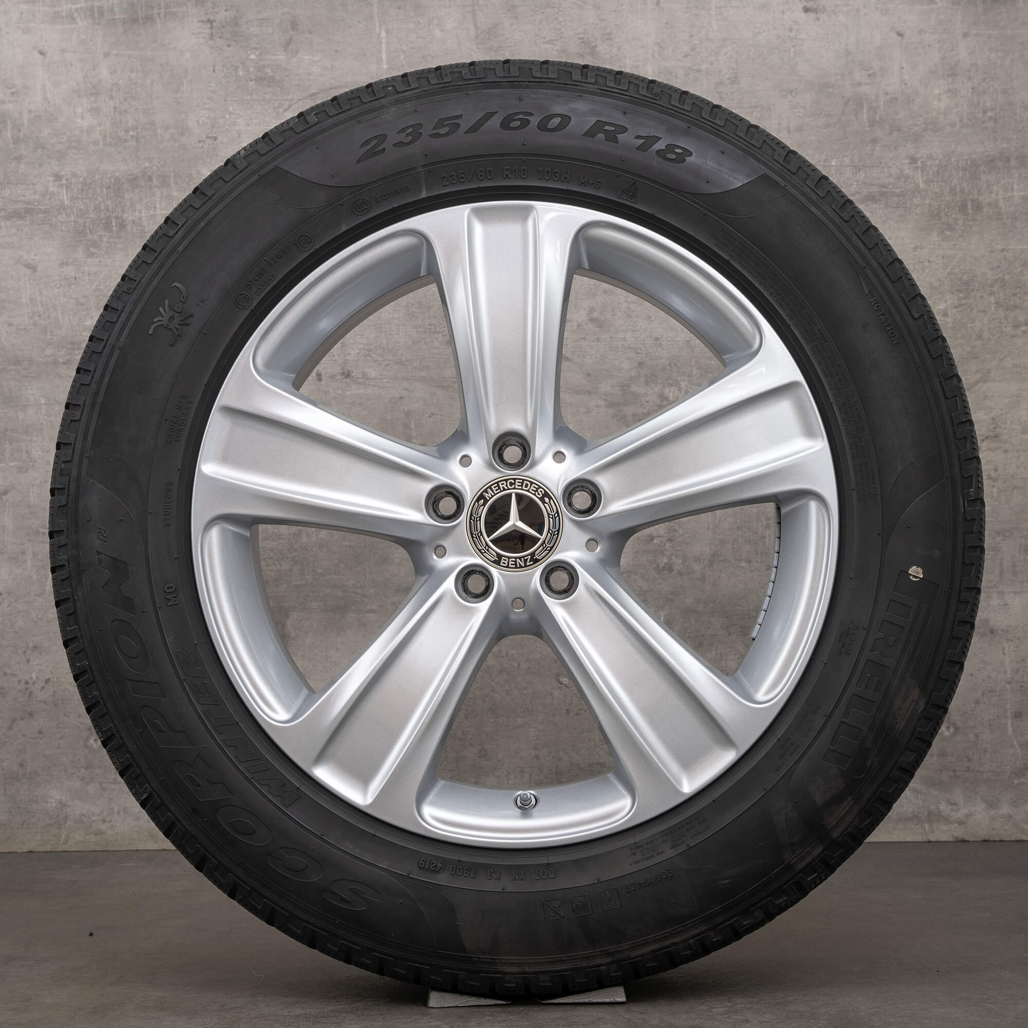 Mercedes Benz GLC W253 X253 C253 winter wheels 18 inch rims tires silver