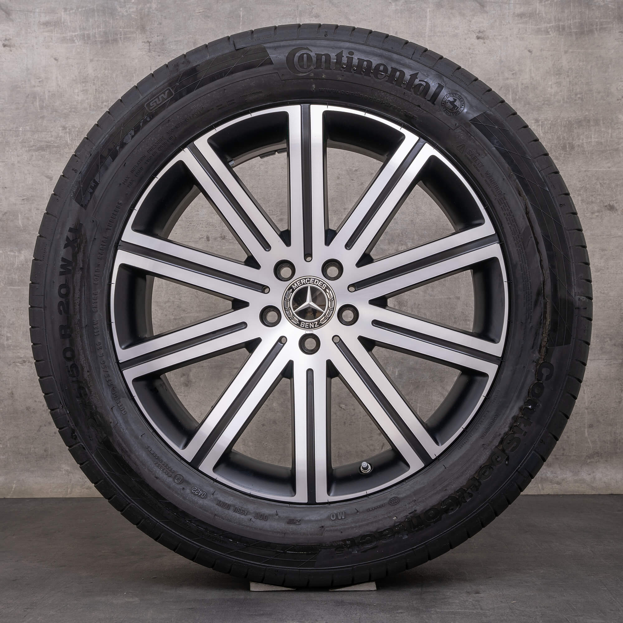 Orijinal Mercedes Benz GLE jantları 20 inç C167 X167 yaz A1674016600 A1674016700 siyah mat parlak tornalanmış