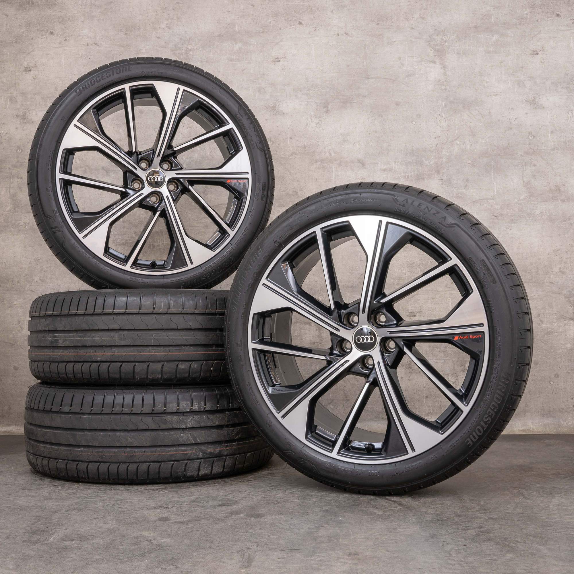 Originali Audi Q5 SQ5 cerchi auto 21 pollici FY estivi 80A601025BQ granito lucido