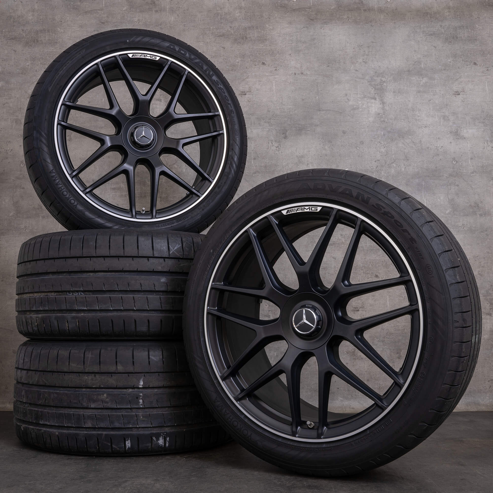 Orijinal Mercedes Benz GLE 53 63 AMG 4Matic+ jantlar 22 inç X167 C167 Hibrit yaz jant lastik A1674014400 A1674014500 siyah mat parlak tornalanmış