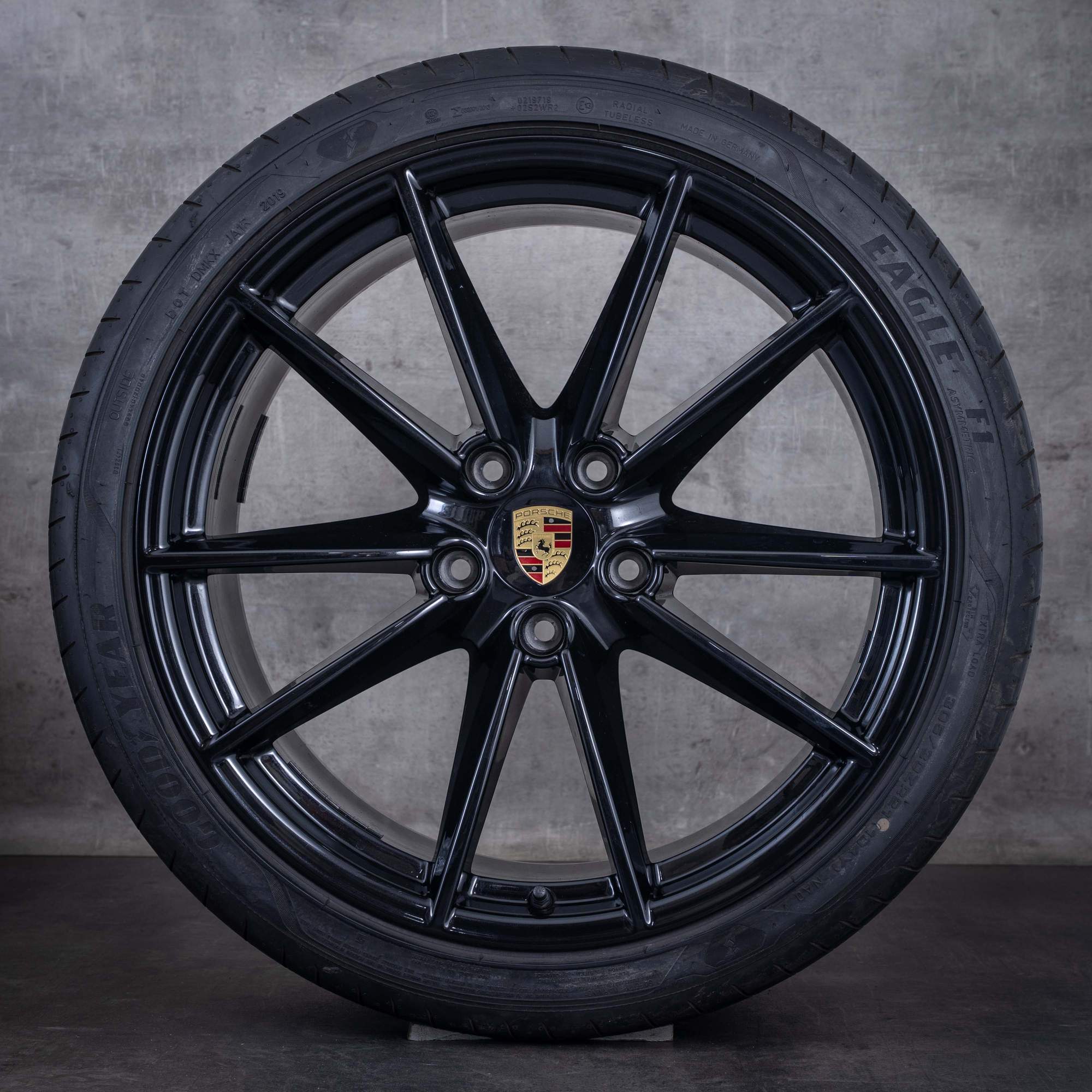 Original Porsche 992 I Felgen 20 21 Zoll Carrera S 4S GTS Sommerräder 992044660C Carrera S Rad schwarz glanz