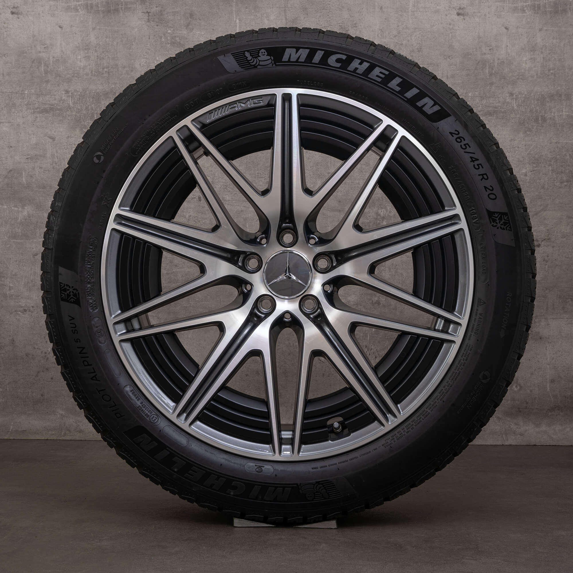 Original AMG Mercedes Benz GLC 43 63S E Performance Winterräder 20 Zoll X254 C254 Felgen A2544011200 A2544011300 himalaya grey
