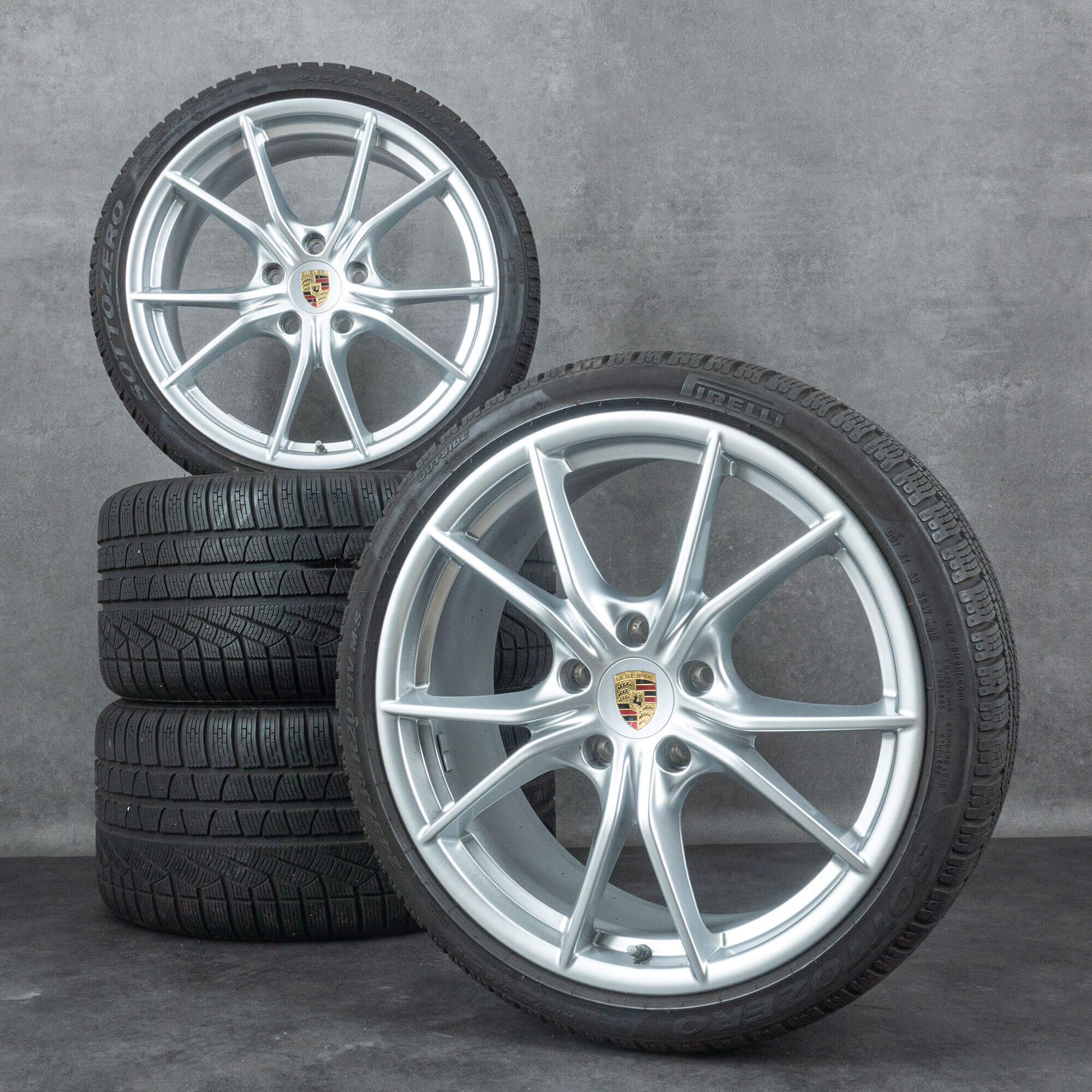Original Porsche 20 Zoll 991 II Winterreifen Felgen C4 Carrera S Winterräder