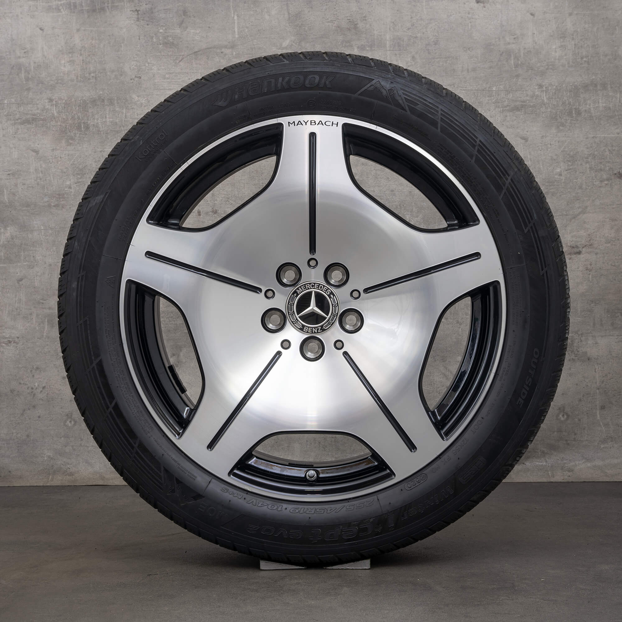Alkuperäiset Mercedes Maybach S-sarjan vanteet 19 tuuman Z223 W223 talvirenkaat A2234016900 musta kiillotettu UUTUUS