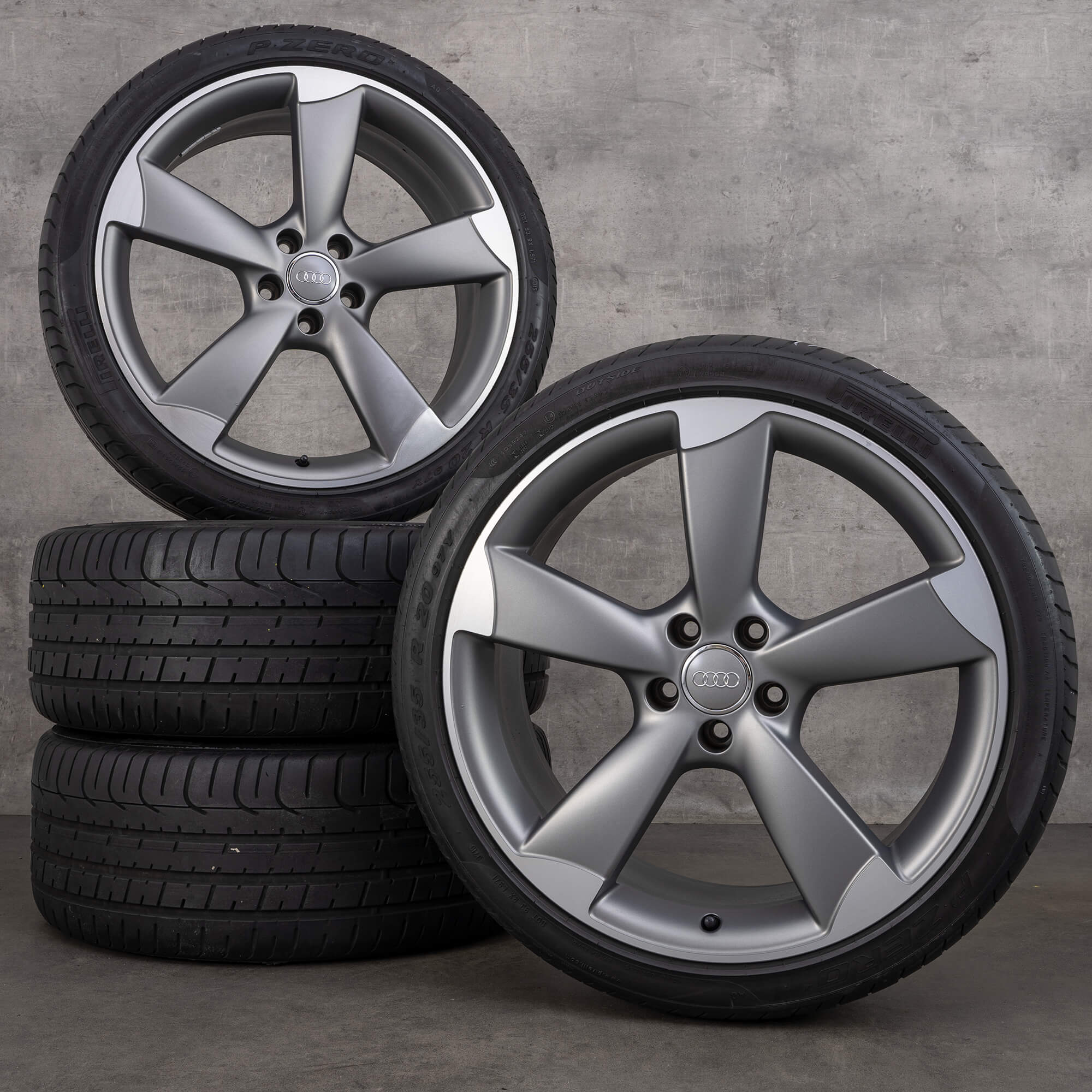 Oryginał Audi A6 S6 felgi 20 cali 4G C7 koła letnie 4G0601025AC Rotor titan matt Polerowane