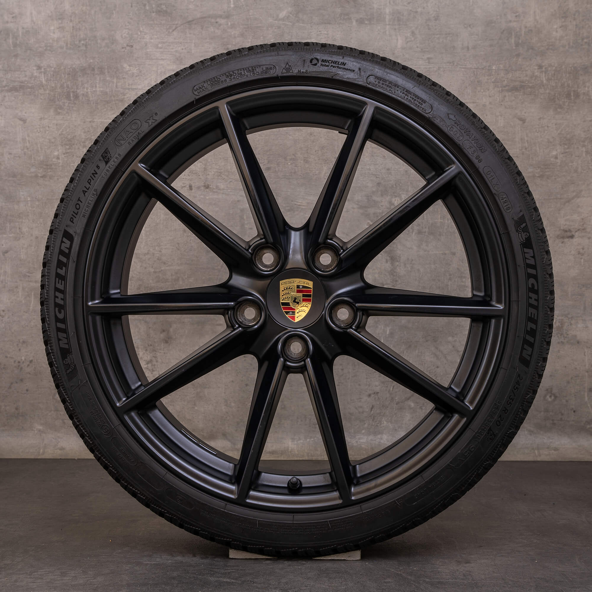 Original Porsche 911 Winterräder 20 21 Zoll 992 I Felgen 992601025C 992601025E schwarz matt