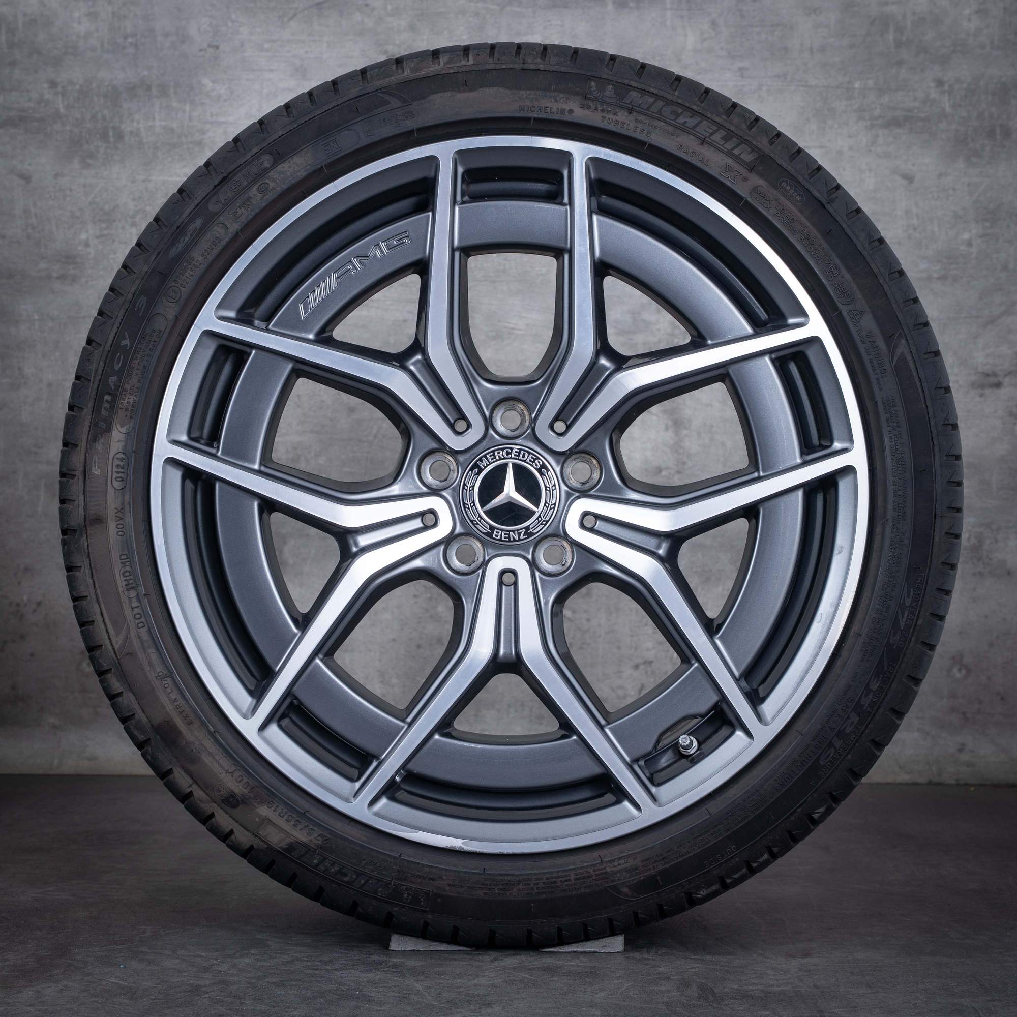 Alkuperäiset Mercedes Benz E-sarja AMG vanteet 19 tuuman W213 S213 C238 A238 kesäpyörät A2134016500 A2134016600 himalaya grey kiillotettu