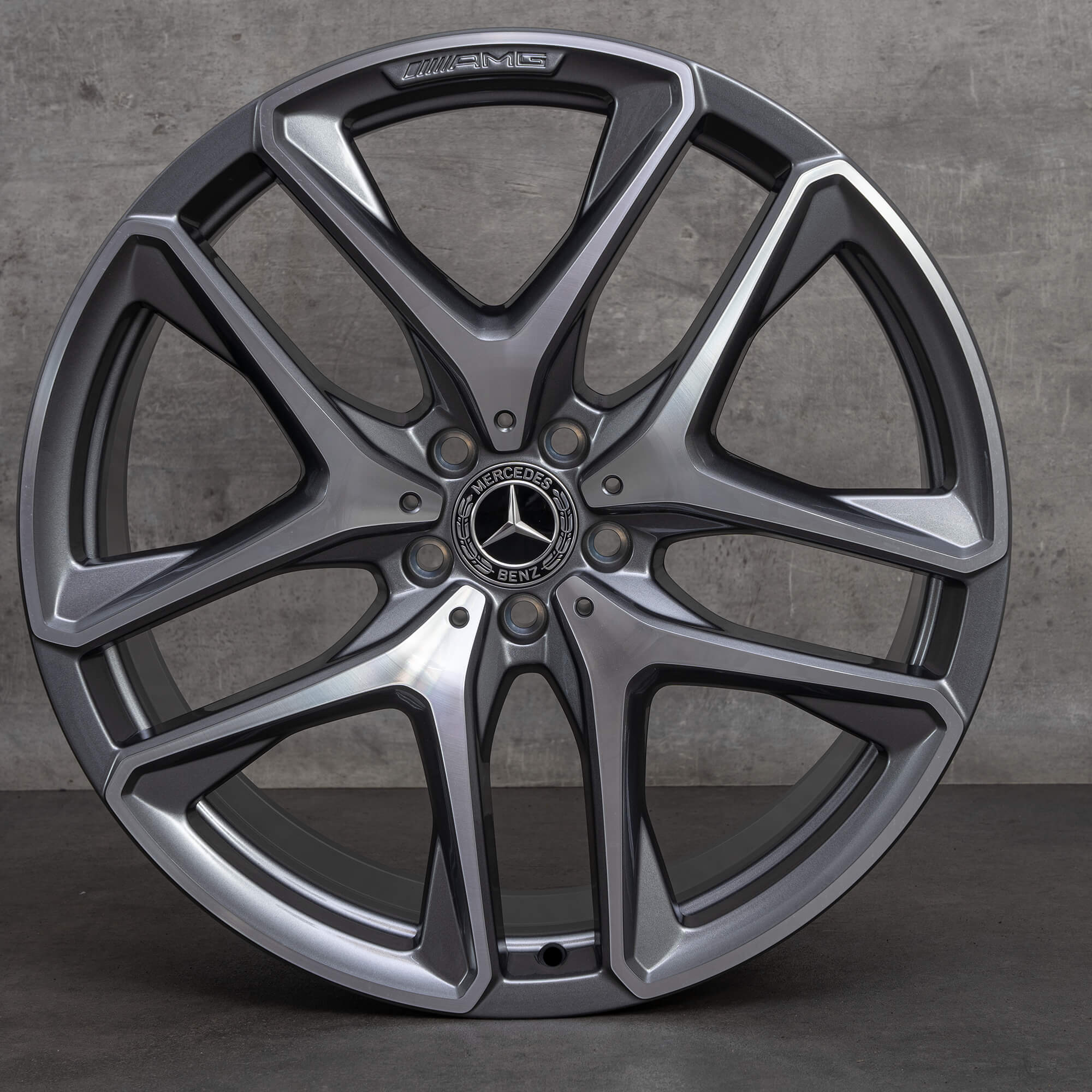 OEM AMG Mercedes Benz GLE 53 63 21 inch rims X167 C167 Hybrid A1674014200 A1674014300 himalaya grey high-sheen NEW