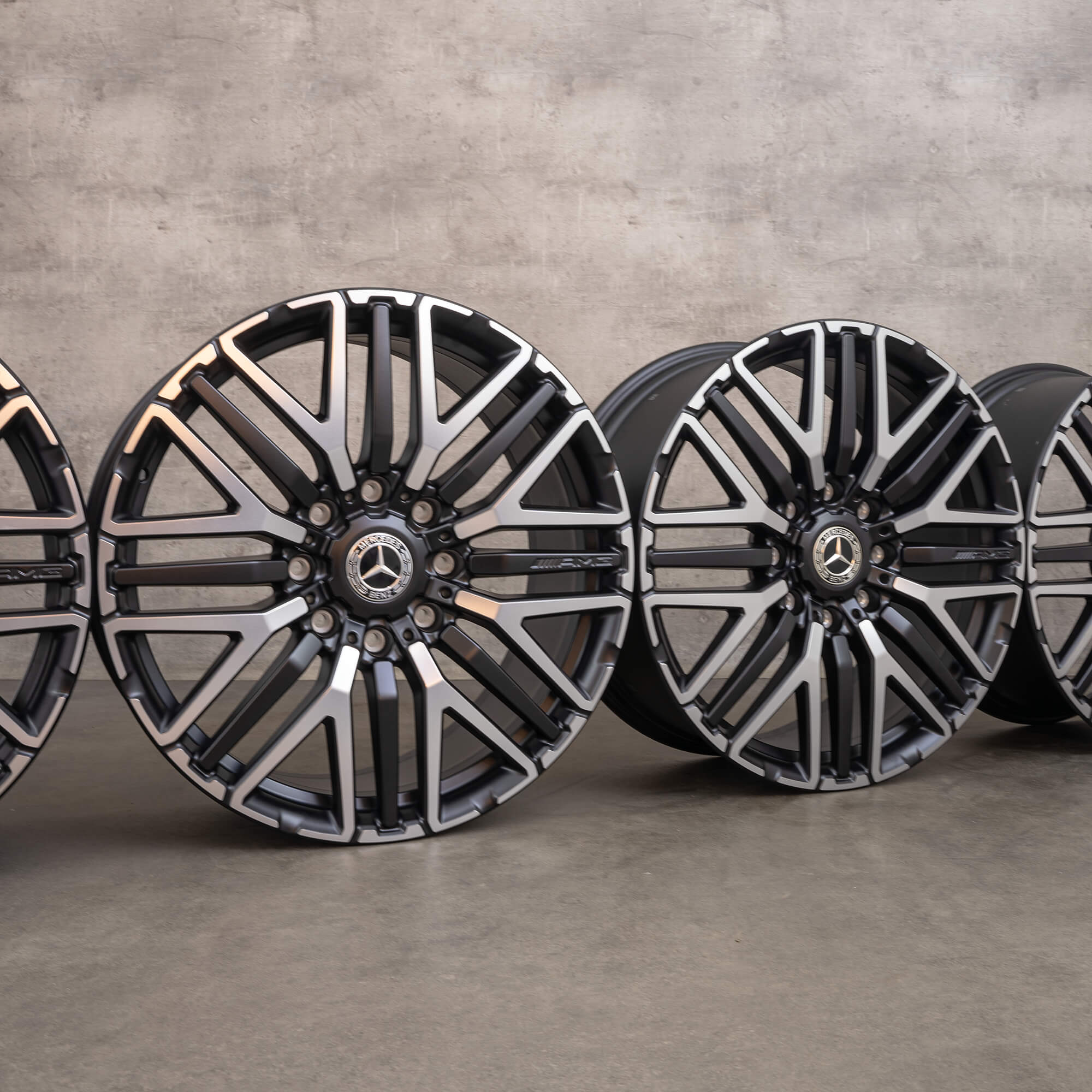 AMG Mercedes Benz G-Klass G63 W463A 4x4 22 tums fälgar A4634014000 matt NY