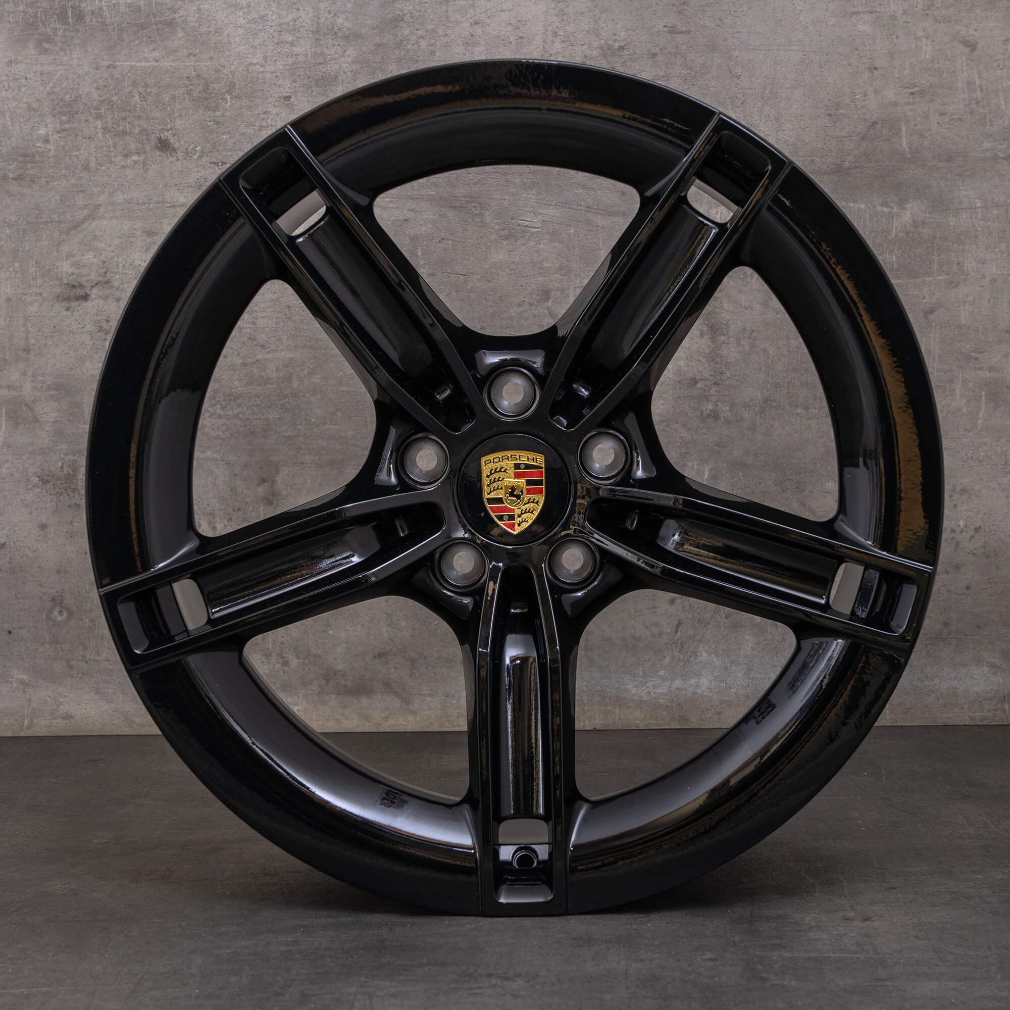 Oryginał Porsche Taycan 9J1 II koła zimowe 21 cali felgi 9J1601025BQ 9J1601025BR Mission E czarny połysk NOWOŚĆ