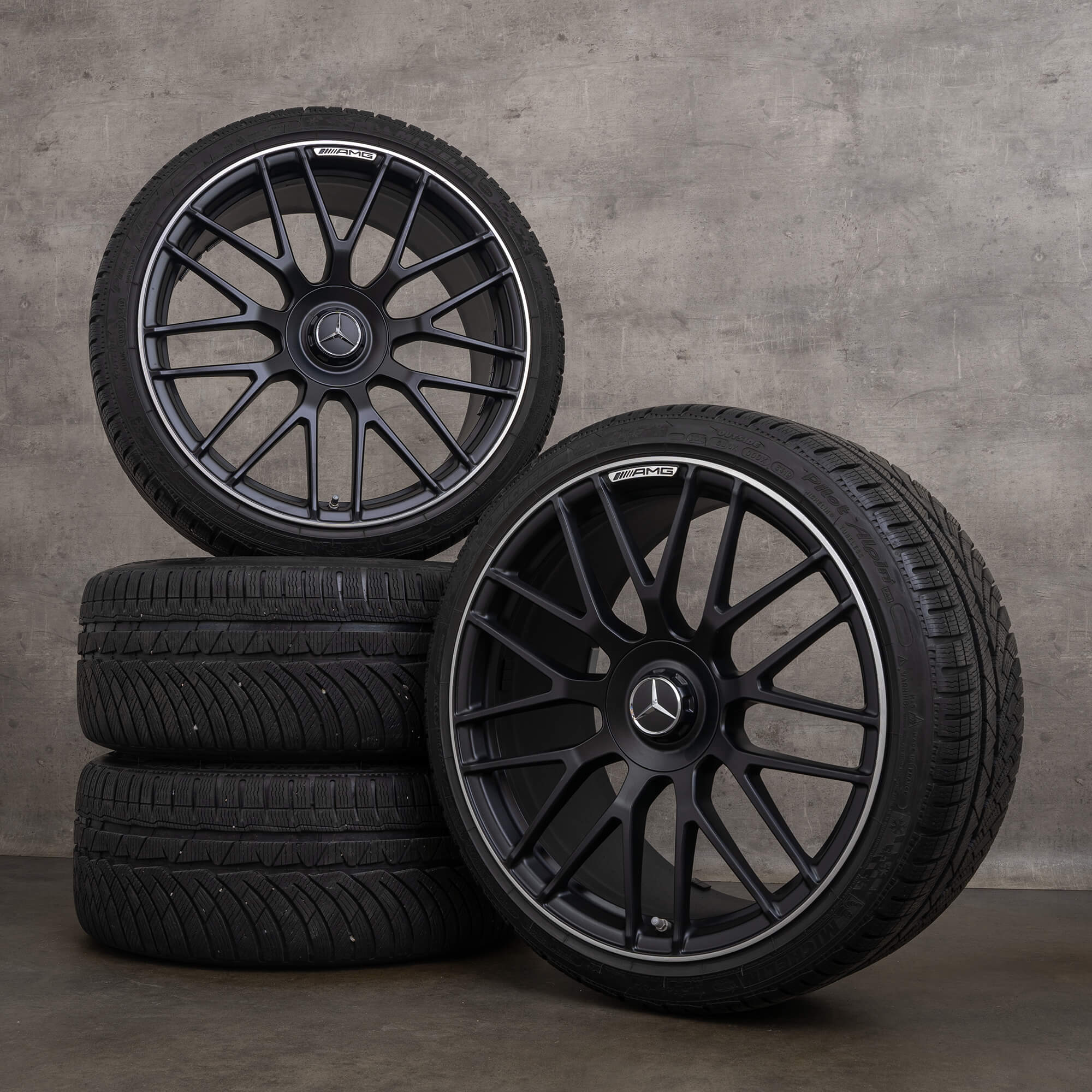 OEM AMG Mercedes Benz C63 S 19 20 inch C205 A205 rims winter tires ...