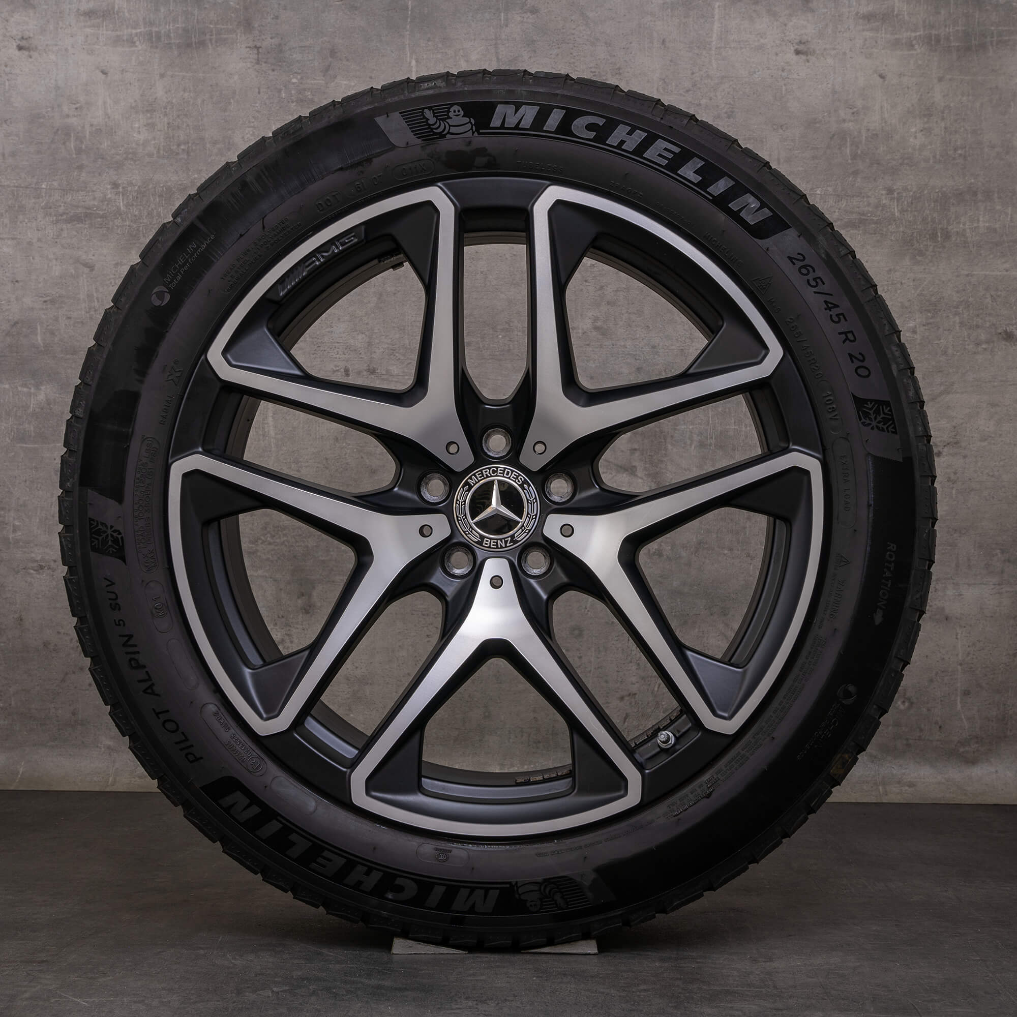 Originale Mercedes Benz GLC 63 & S AMG vinterdæk med fælge 20 tommer X253 C253 A2534013600 A2534013700 sort mat højglans finish