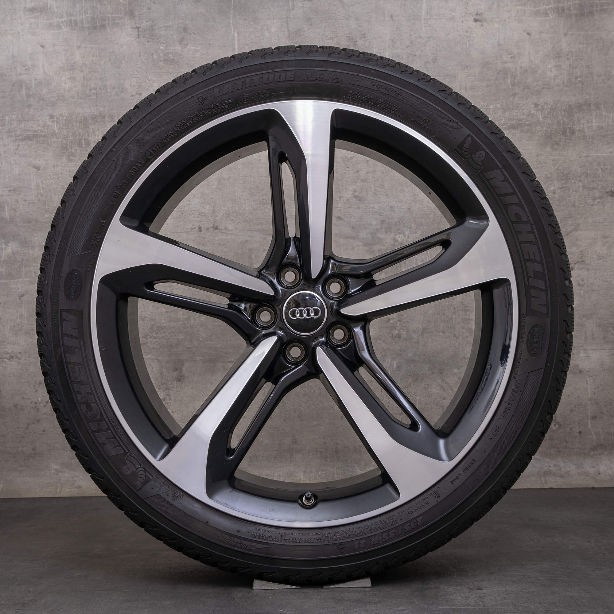 Original Audi Q7 SQ7 Winterräder 21 Zoll 4M Felgen 4M0601025AB schwarz glanzgedreht