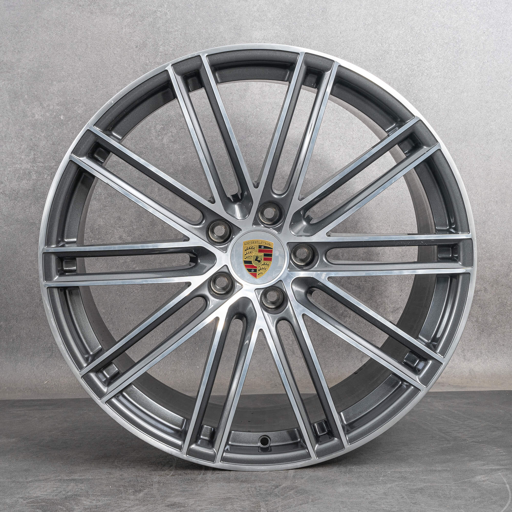1x Cerchio originale Porsche 22 pollici Cayenne 9Y3 Turbo IV 9Y3601025AJ 11,5Jx22 ET52
