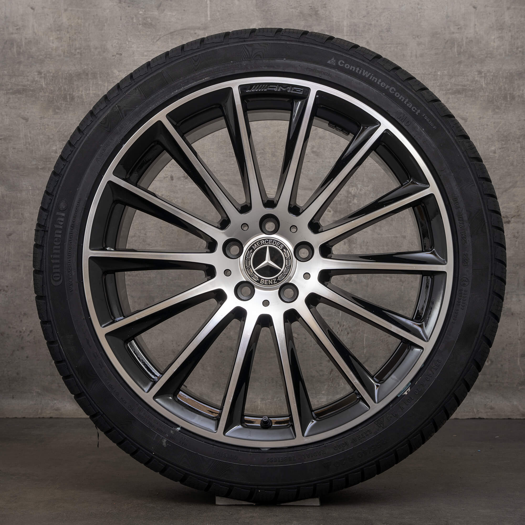 Original Mercedes Benz S-Klasse AMG Winterräder 20 Zoll W223 V223 Felgen A2234011500 schwarz glanzgedreht NEU