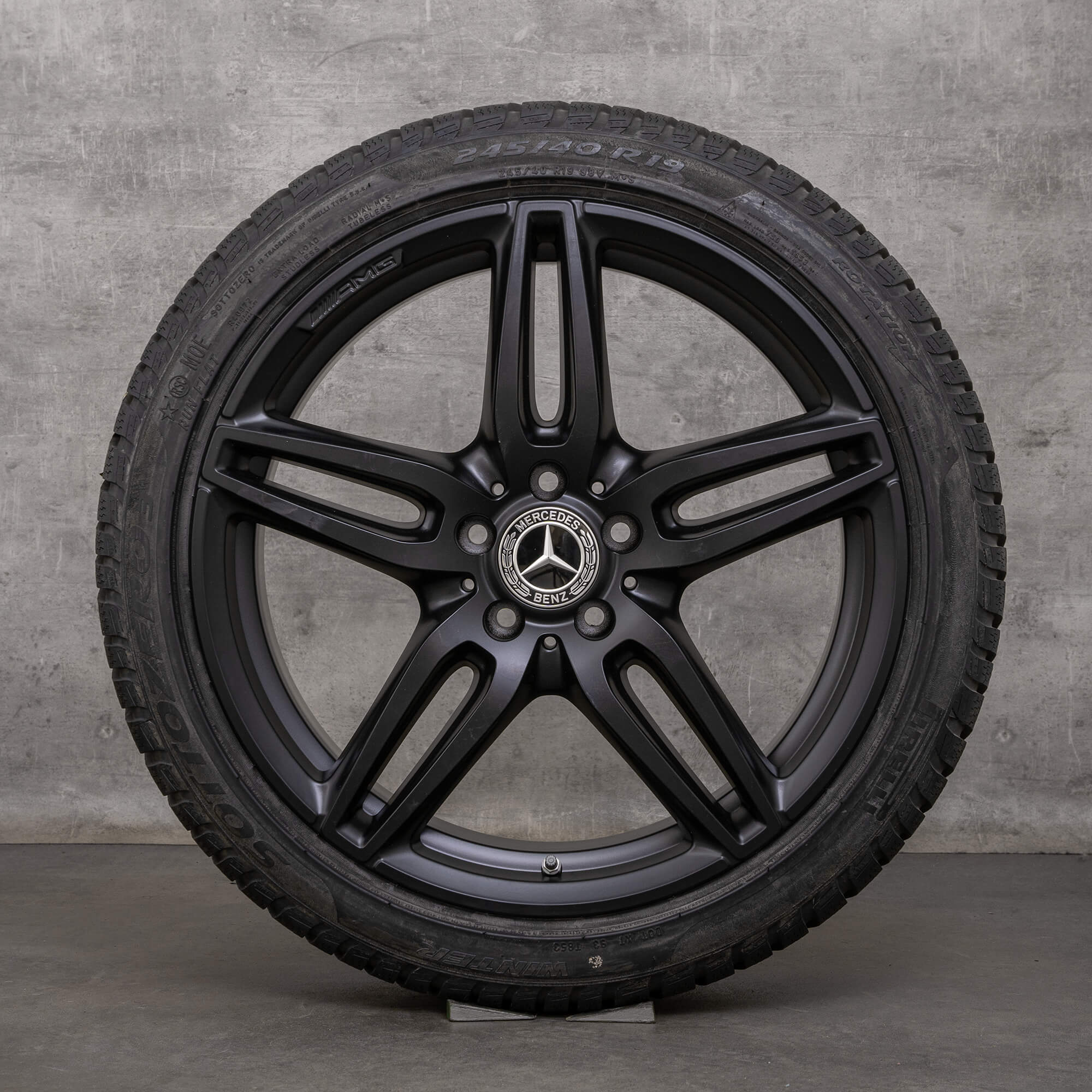 Originale Mercedes Benz E-Klasse AMG vinterhjul 19 tommer W213 S213 C238 A238 fælge A2134012000 A2134012100 sort mat