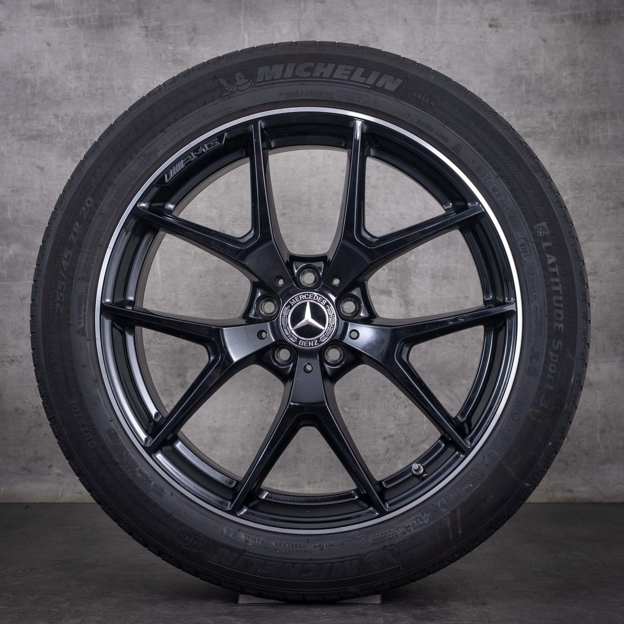 Roues hiver d'origine Mercedes-Benz GLC & 43 AMG 20 pouces X253 C253 jantes A2534015500 A2534015600 finition noire diamantée