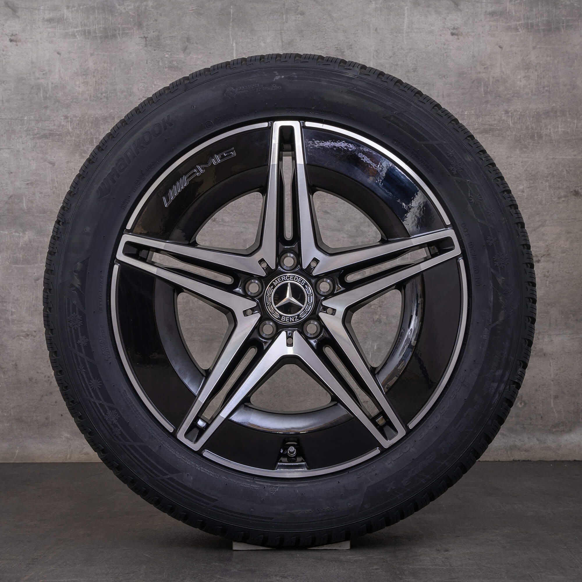 Original Mercedes Benz EQC AMG llantas de invierno 19 pulgadas N293 A2934011500 A2934011600 negro brillante torneado NUEVO