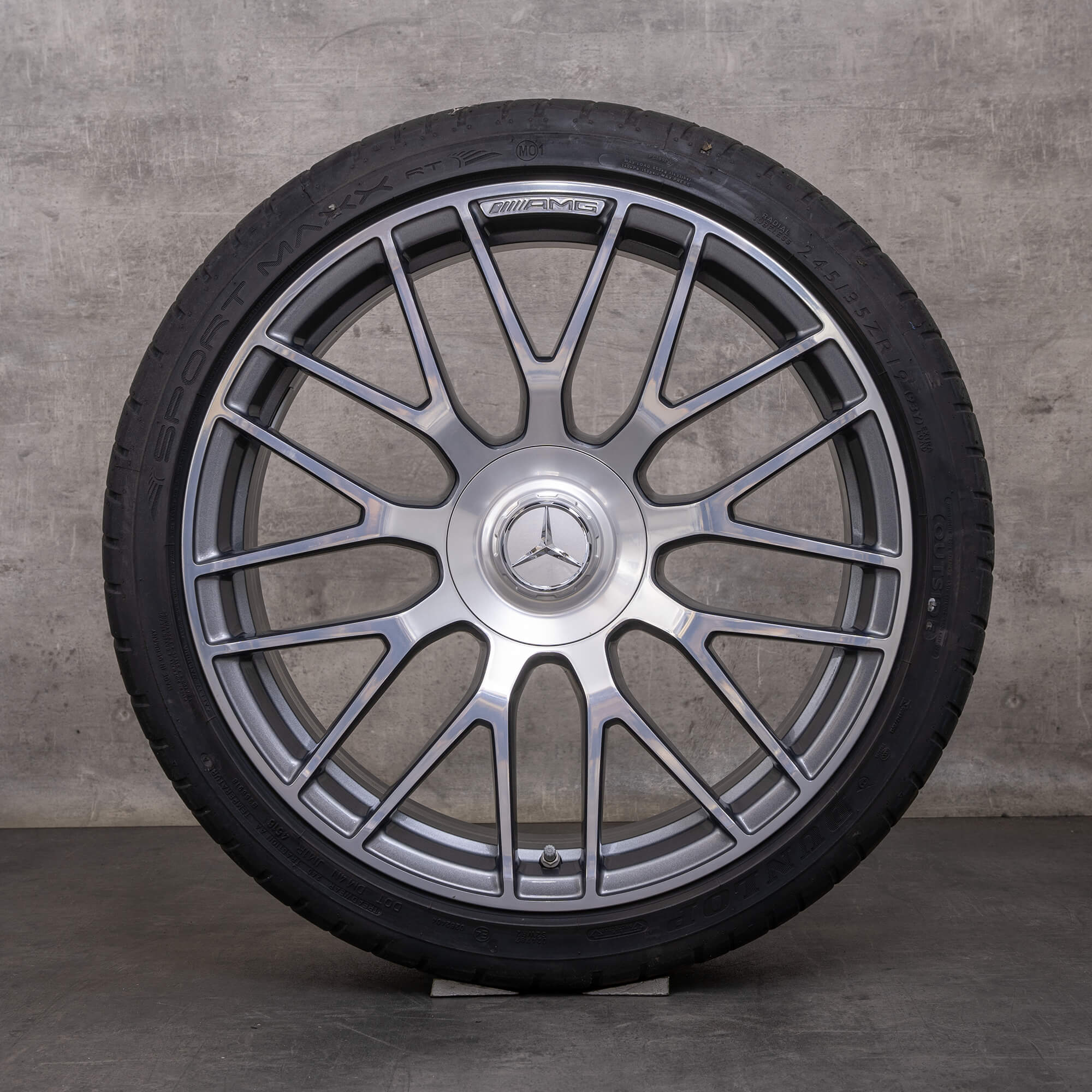 Orijinal Mercedes Benz C-Serisi C63 & S AMG kış jant lastik 19 inç 205 jantlar A2054011700 A2054011800 himalaya gri parlak tornalı