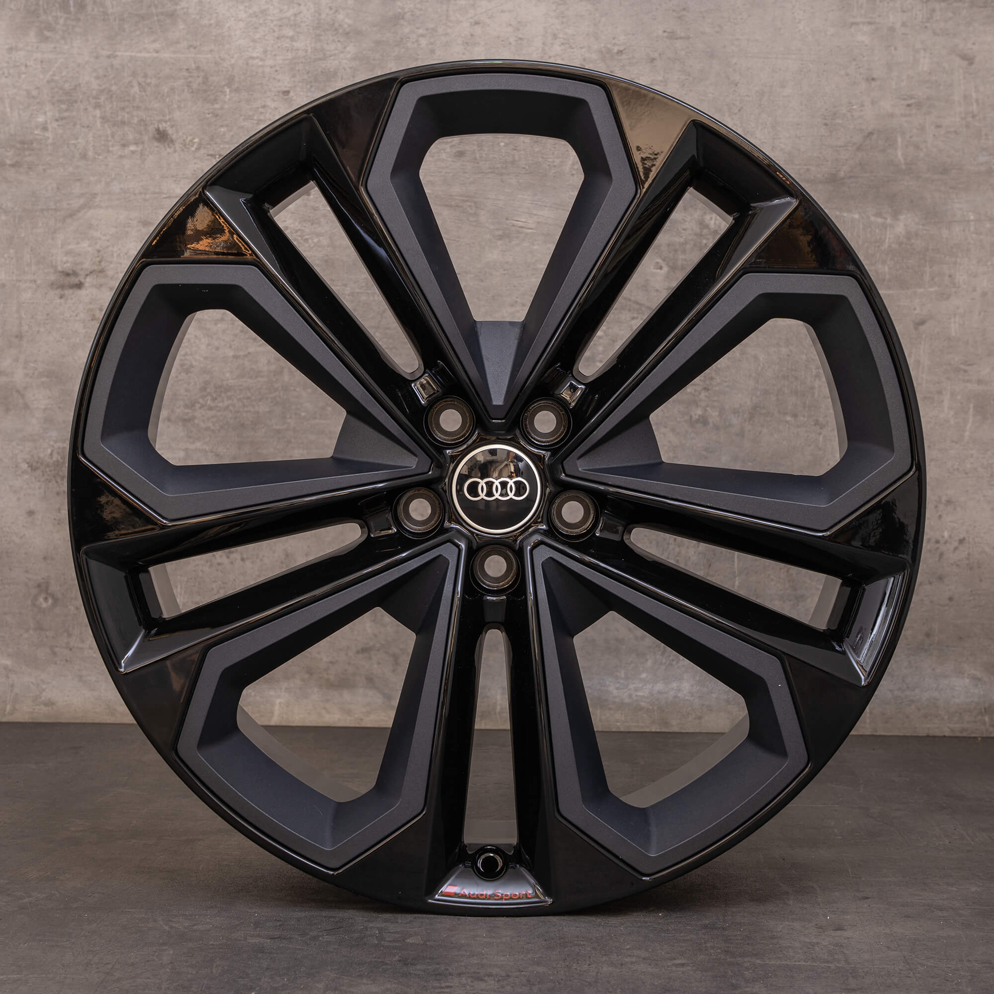 Originale Audi Q5 SQ5 felger 21 tommer FY 80A601025AS sort høyglans titan matt