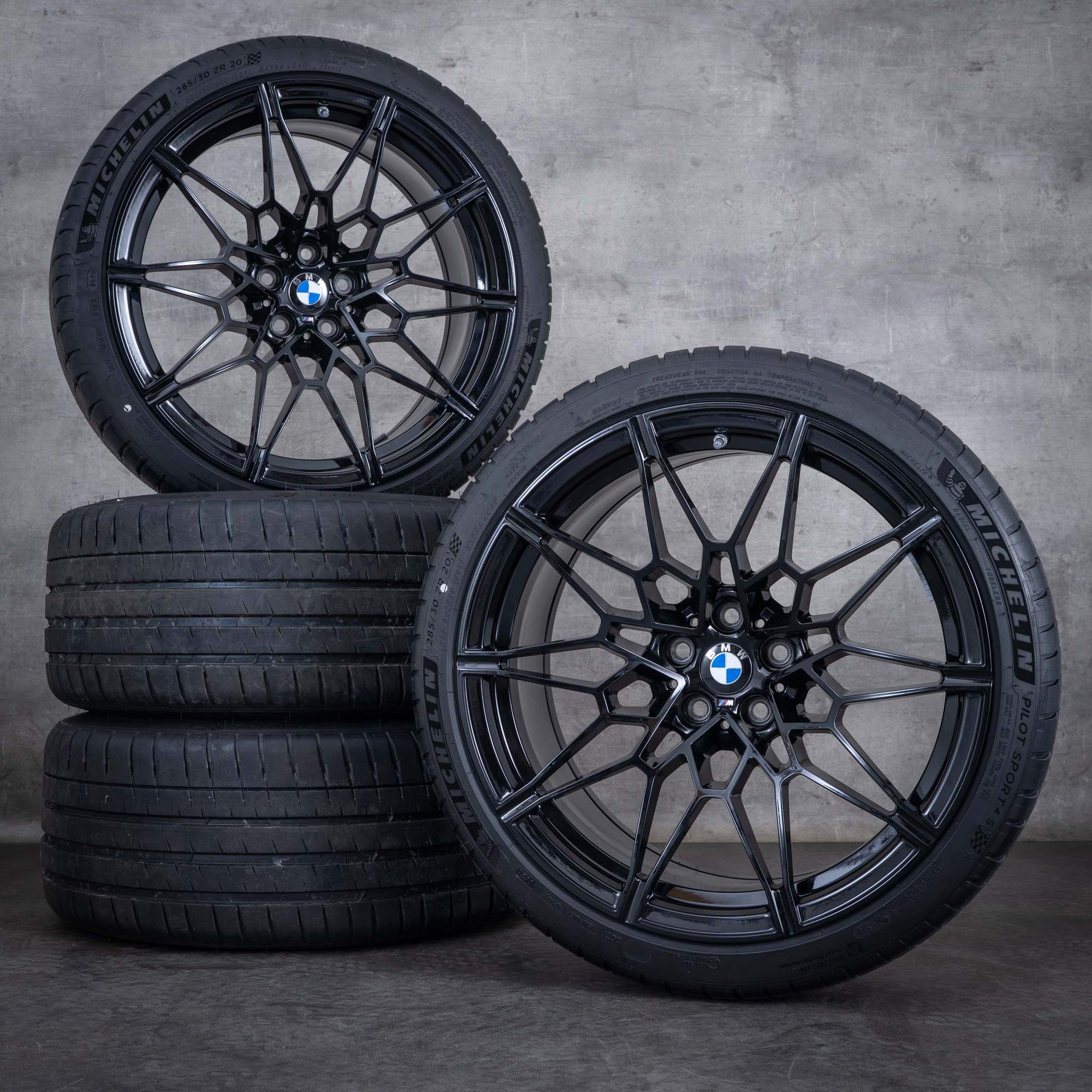 Oem BMW M2 M3 M4 Jantes 19 20 pouces G87 G80 G81 G82 G83 pneus été jantes Styling 826 M 8093838 8093839 noir brillant