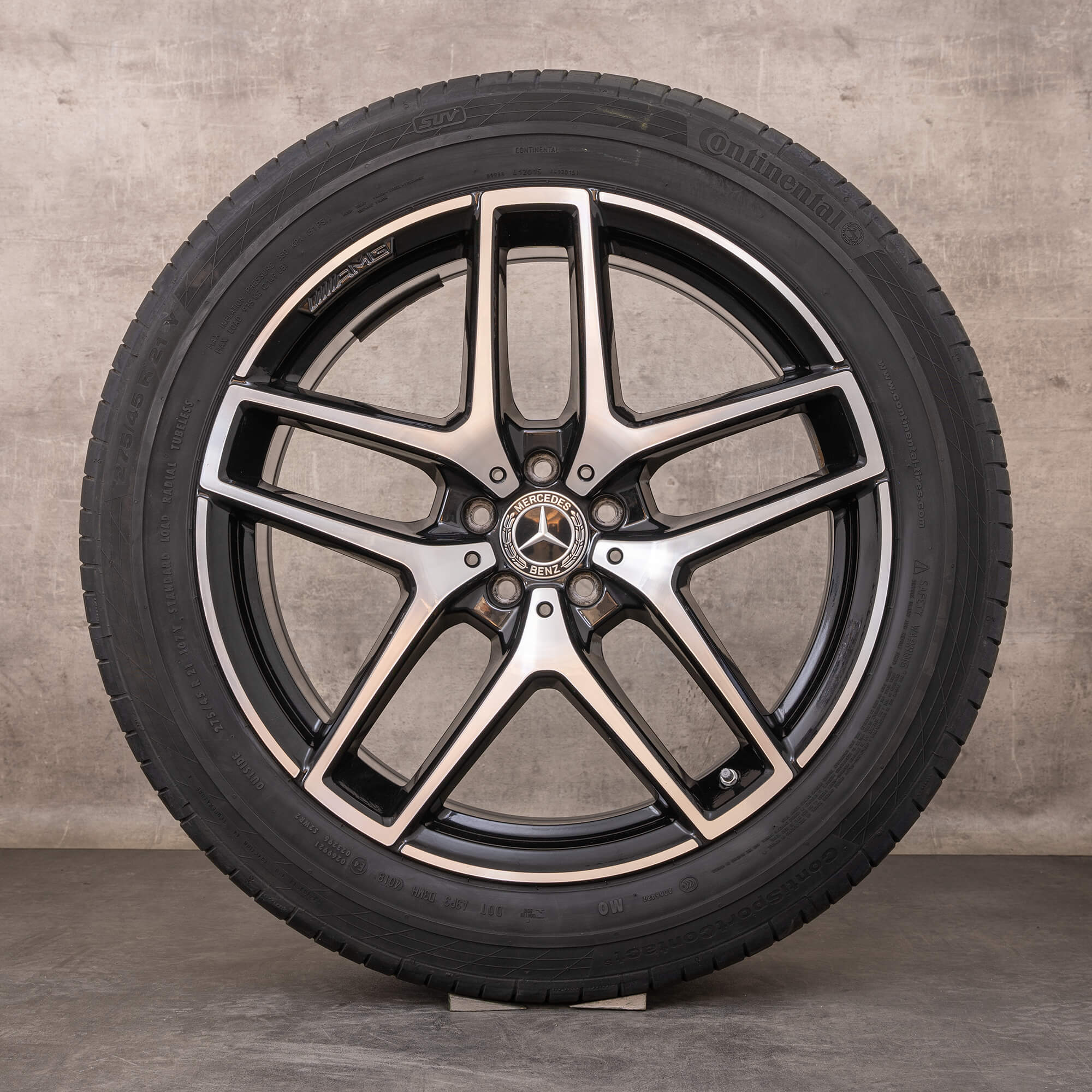 OEM Mercedes Benz GLE & 43 63 S AMG Rims 21 inch C292 summer wheels A2924012900 A2924011700 black glossy turned