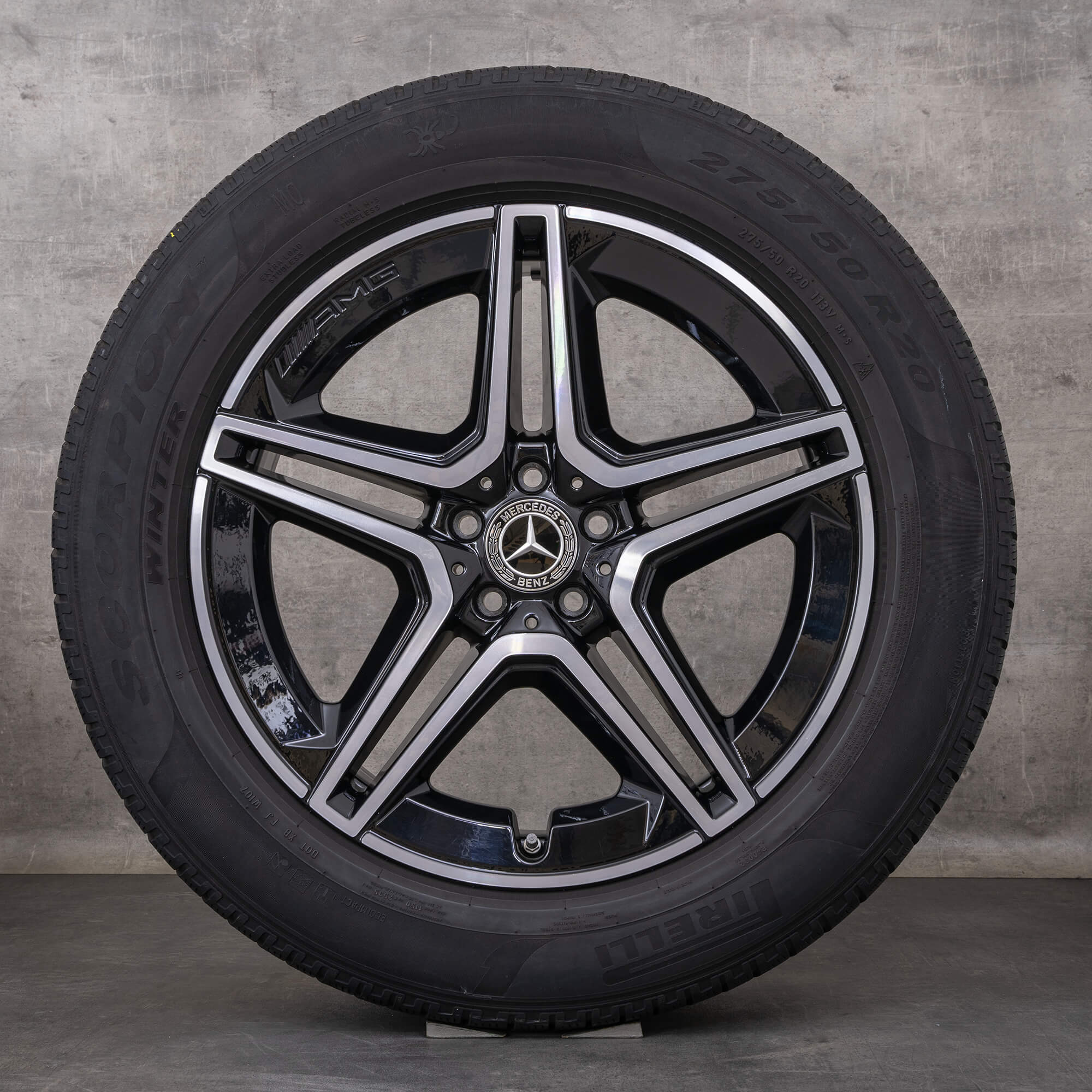 Oryginalne koła zimowe Mercedes Benz GLE & 53 AMG 20 cali X167 C167 Felgi A1674013200 A1674013300 czarne Polerowane