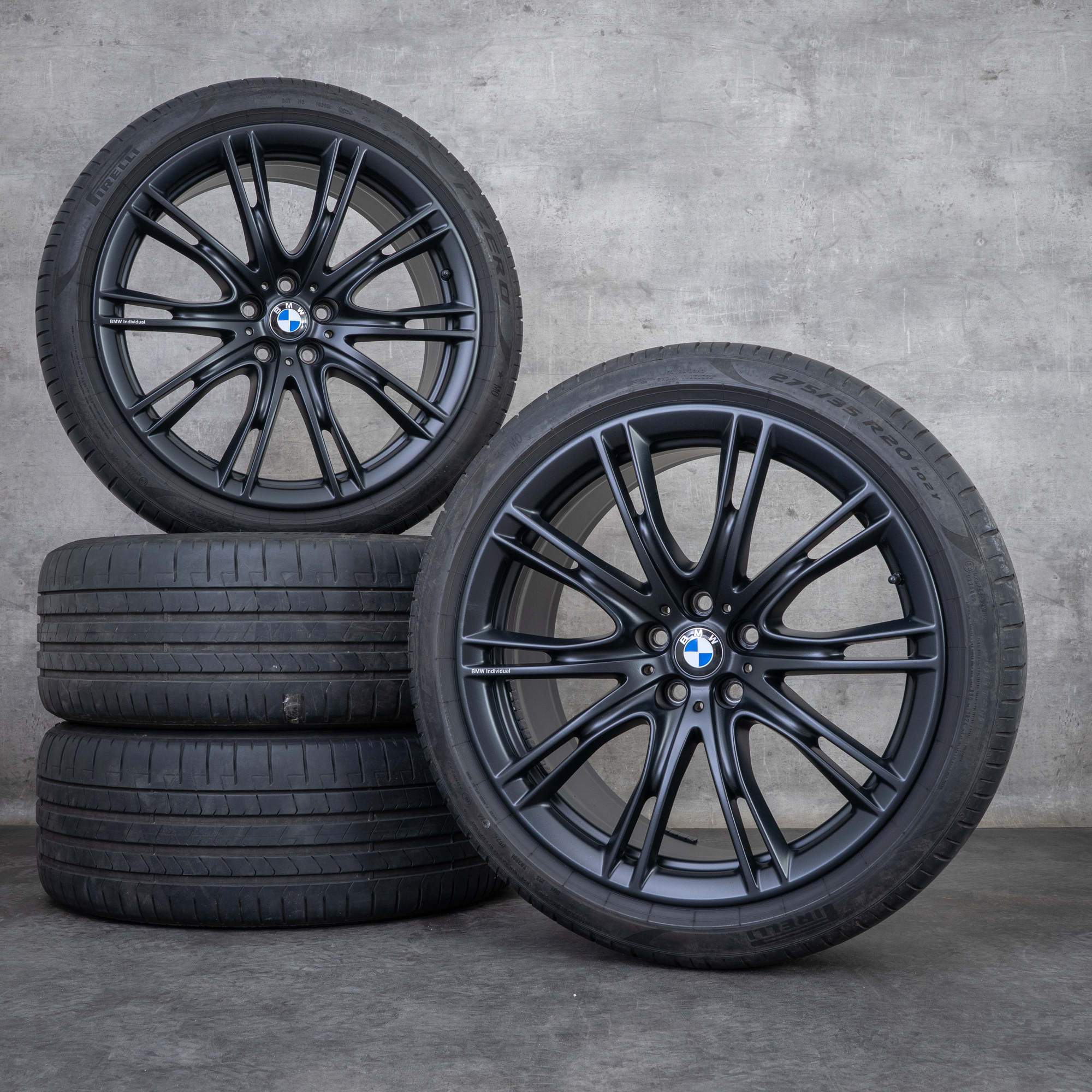 Original BMW 6er 7er Felgen 20 Zoll G32 GT G11 G12 Sommerräder Styling 649 7850583 7850584 schwarz matt