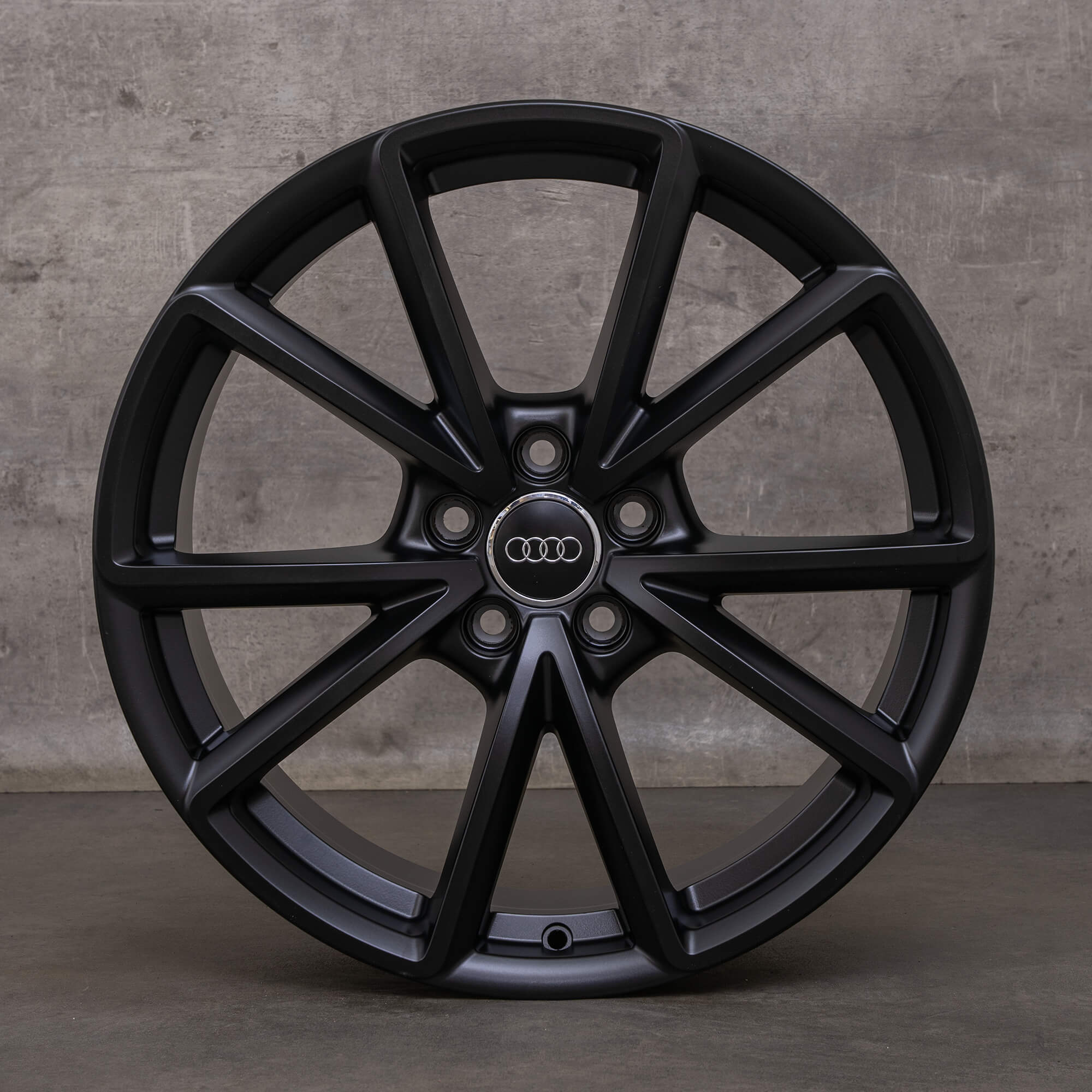 Originale Audi A4 S4 fælge 19 tommer B8 8K 8K0601025CT sort mat