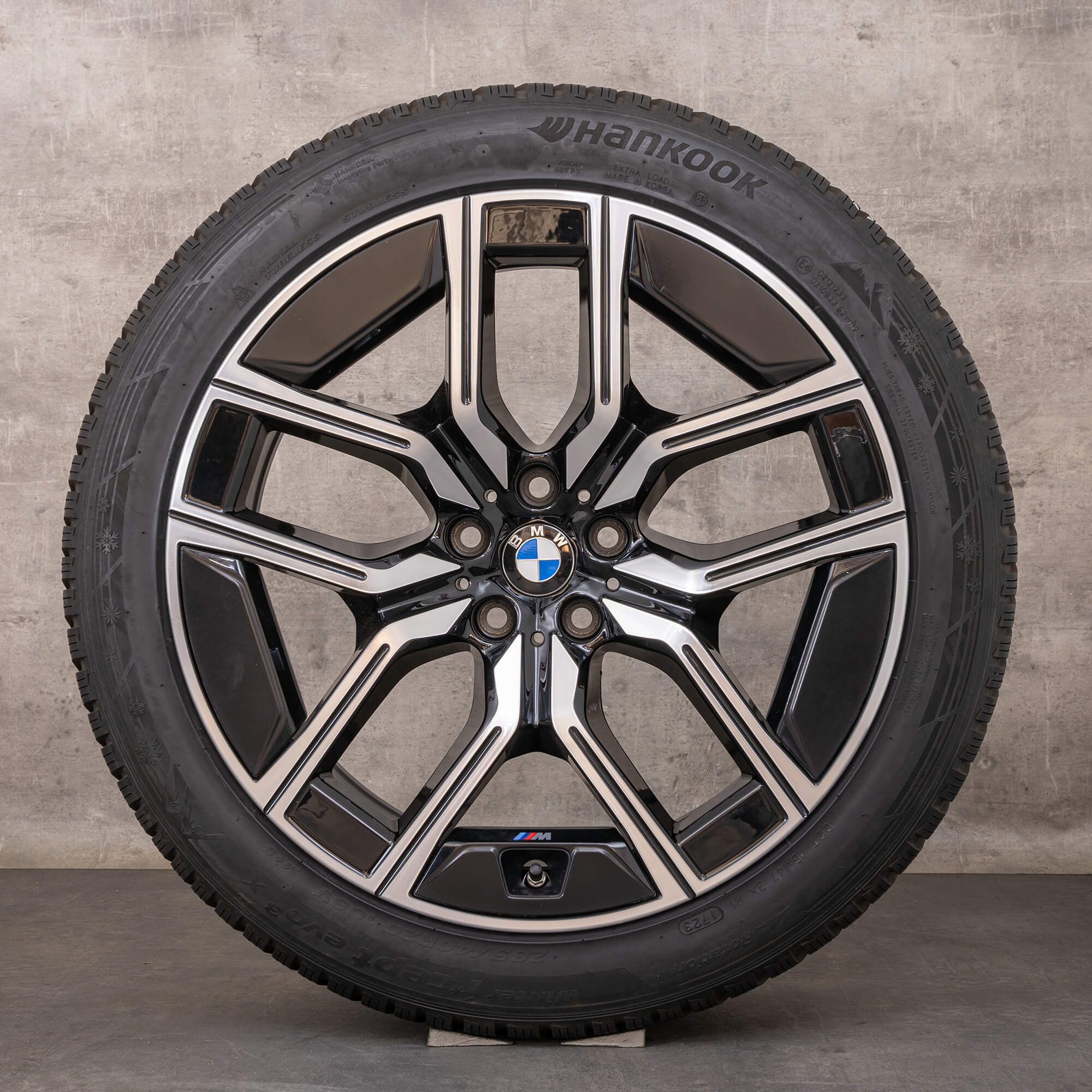 Oryginalne koła zimowe BMW serii 7 i7 X3 20 cali felgi G70 G45 Styling 907 M 5A19DE8 5A19DE9 czarne polerowane