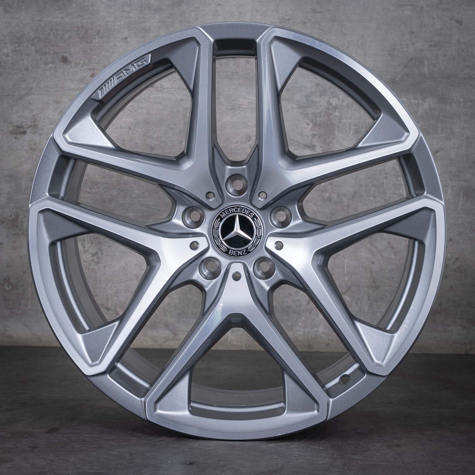Alkuperäiset Mercedes Benz G-sarjan G63 AMG vanteet 21 tuuman W463A W465 A4634011900 himalajanharmaa kiillotettu