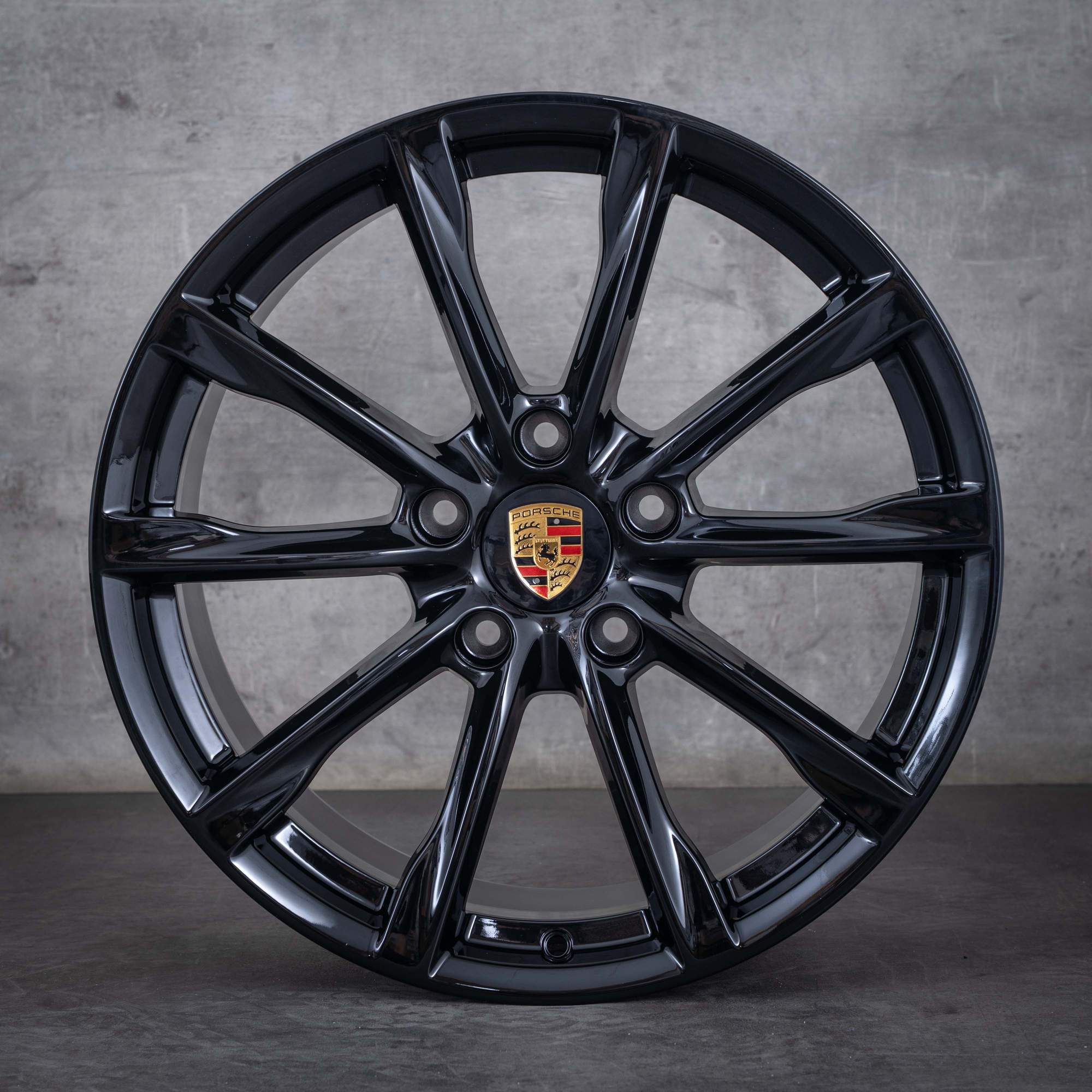 Oryginalne felgi Porsche Boxster Cayman 19 cali 982 S GTS T 982601025 982601025A czarny błyszczący