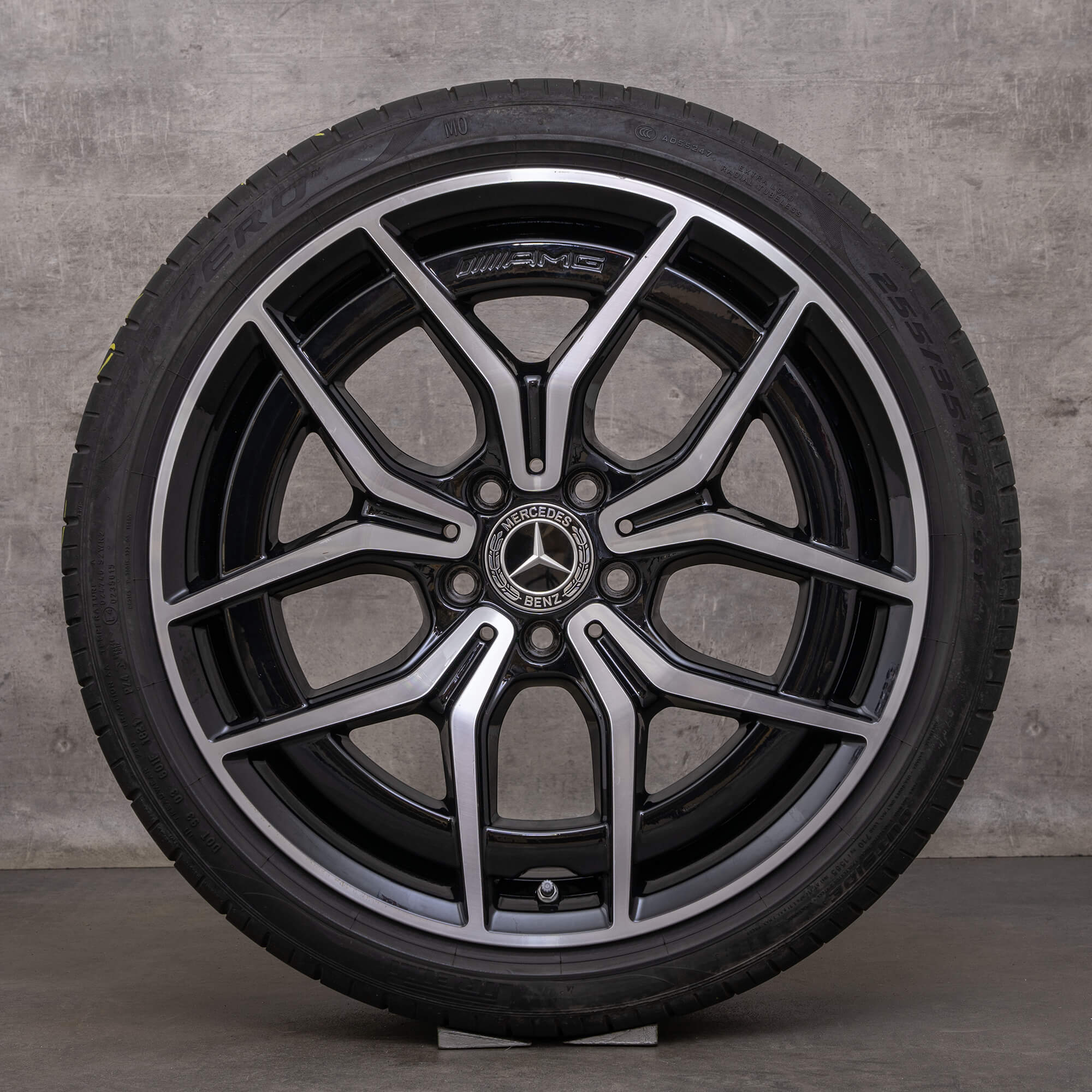 Alkuperäiset Mercedes Benz C-sarjan AMG-vanteet 19 tuuman W206 S206 kesäpyörät A2064016700 A2064016800 musta kiillotettu