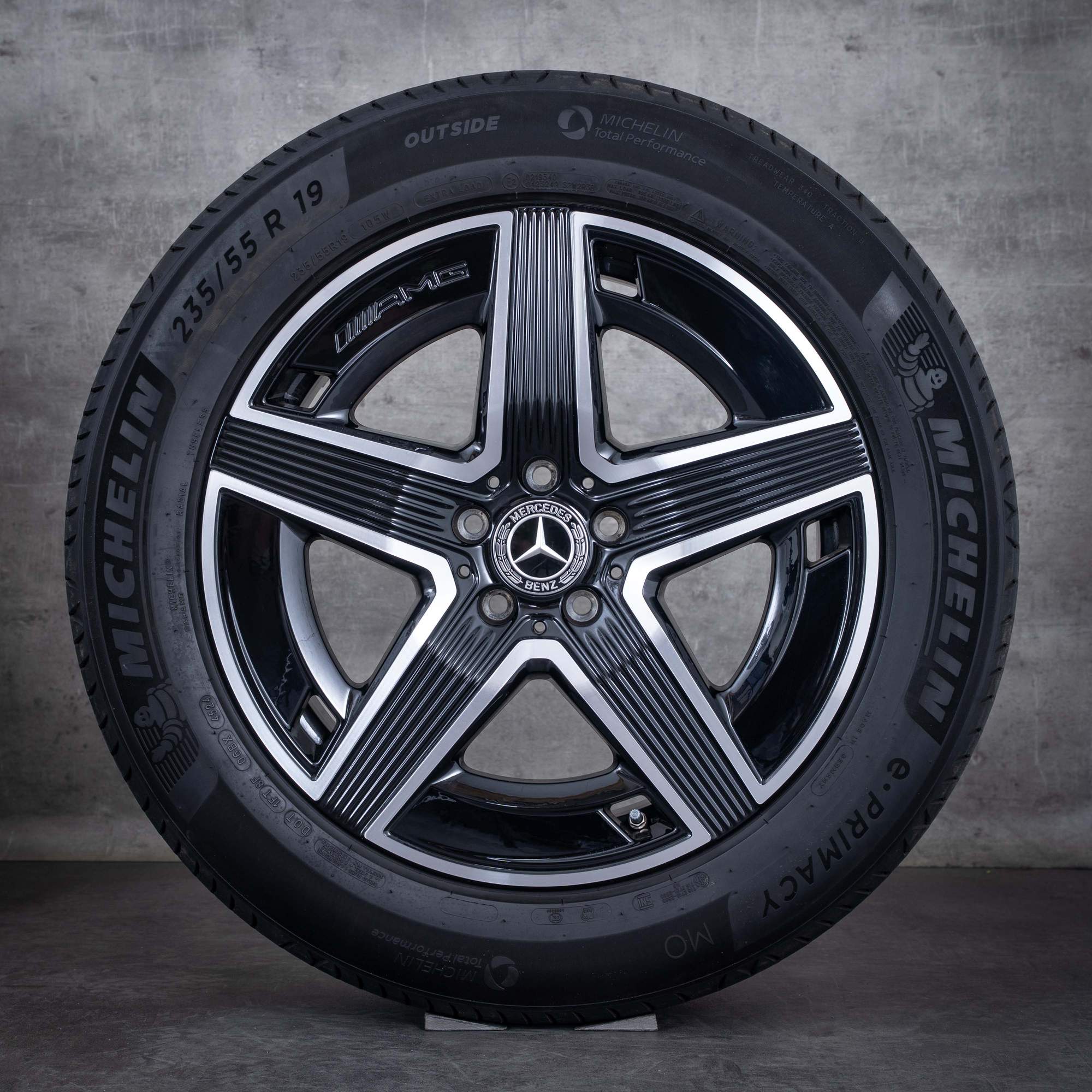 OEM Mercedes Benz GLC AMG rims 19 inch X254 C254 summer wheels A2544010400 black polisched