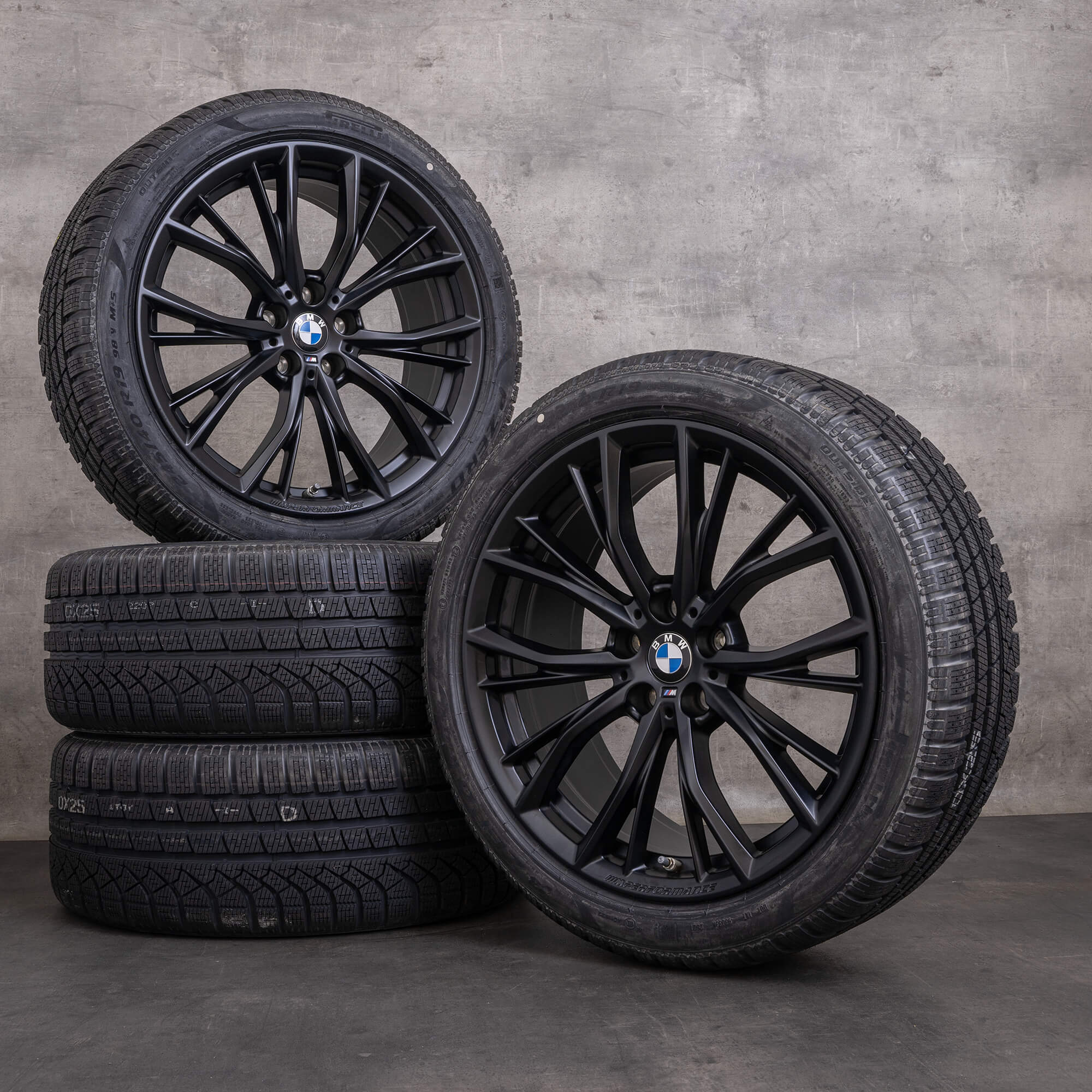 Oem BMW Série 5 pneus hiver jantes 19 pouces G30 G31 Styling 786 M 6885455 noir mat