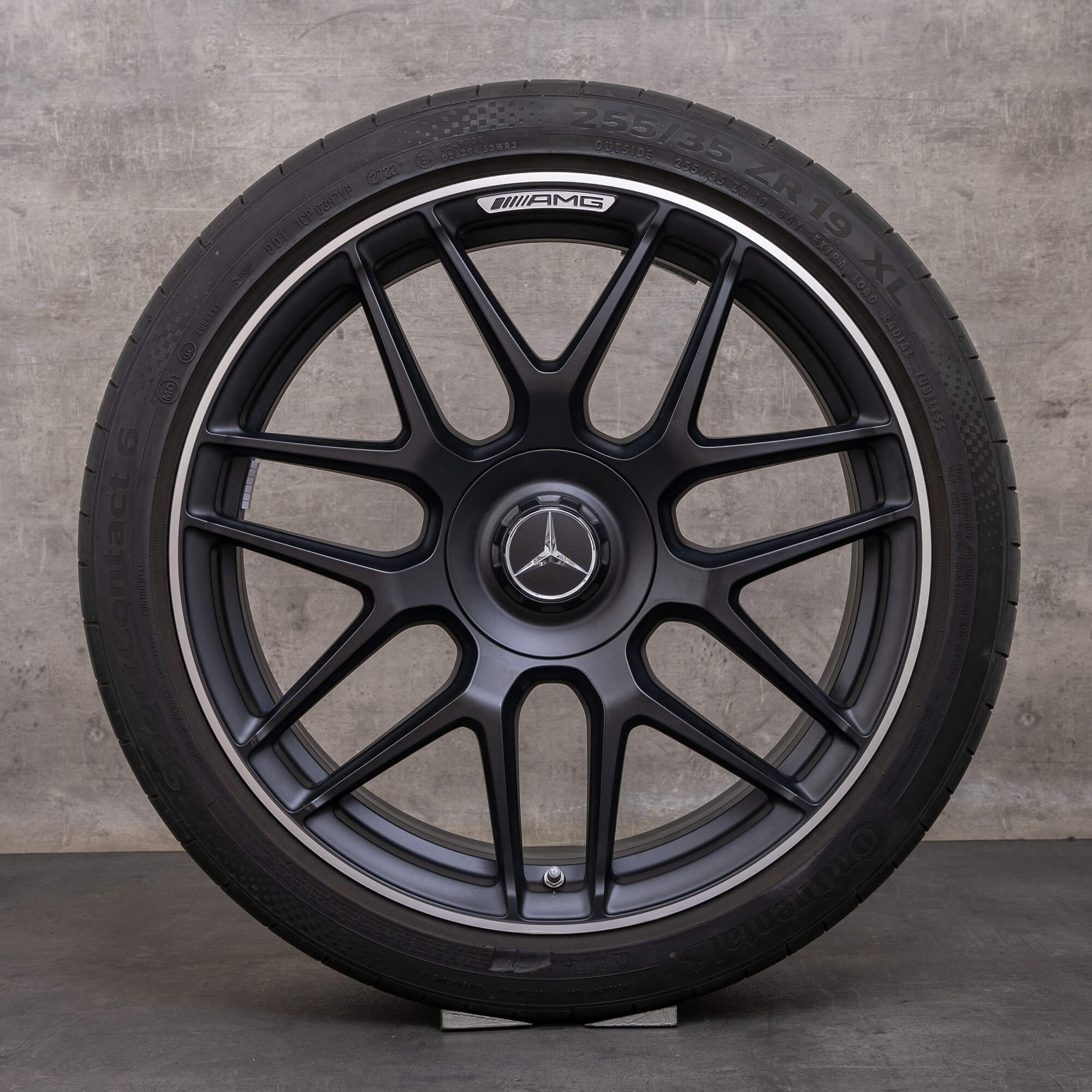 Original Mercedes Benz CLA 45 & S AMG Winterräder 19 Zoll C118 X118 Felgen A1774012400 schwarz matt glanzgedreht